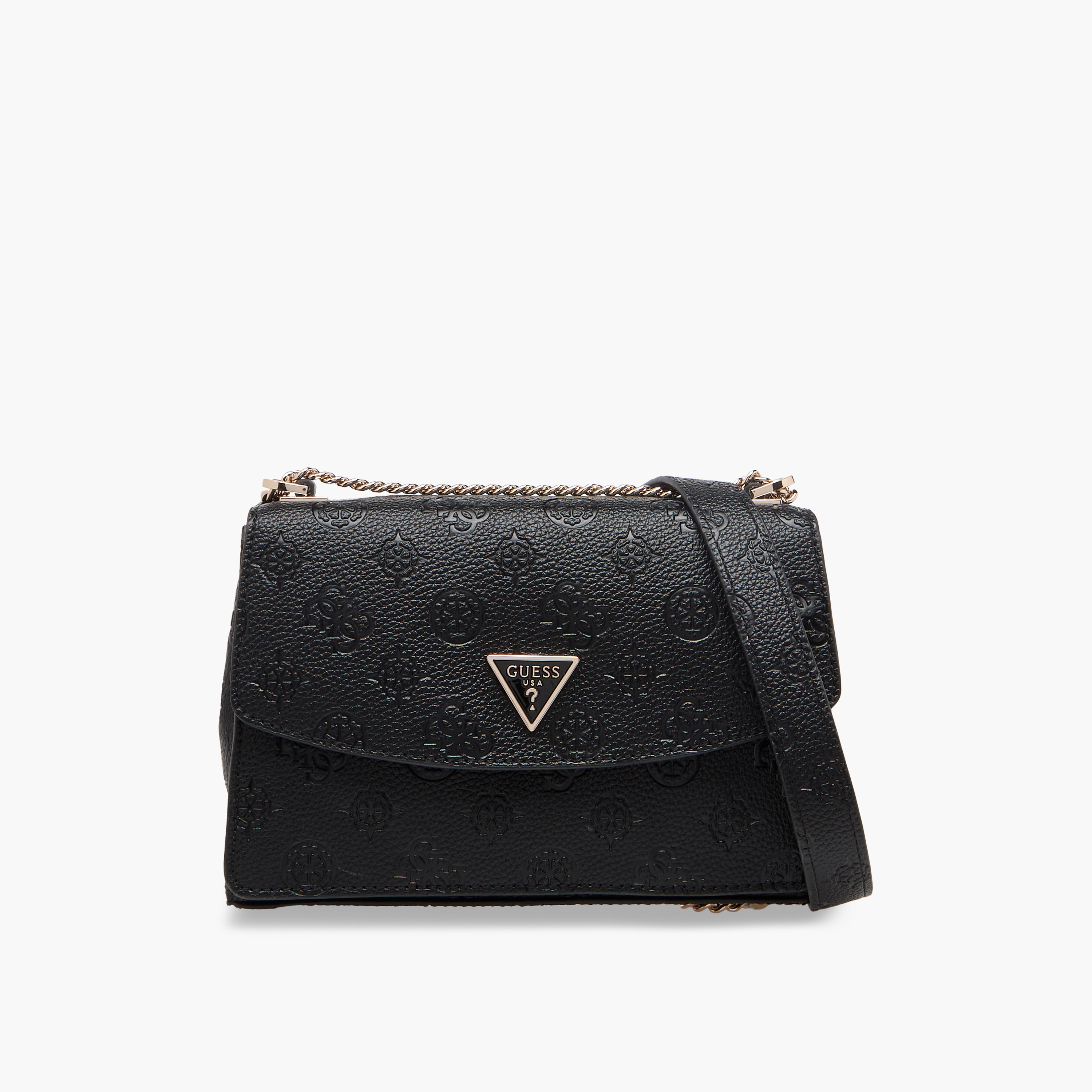Guess Cresidia II Monogram Texture Crossbody Bag with Chain Strap-women-bagsandwallets-handbags-image-1