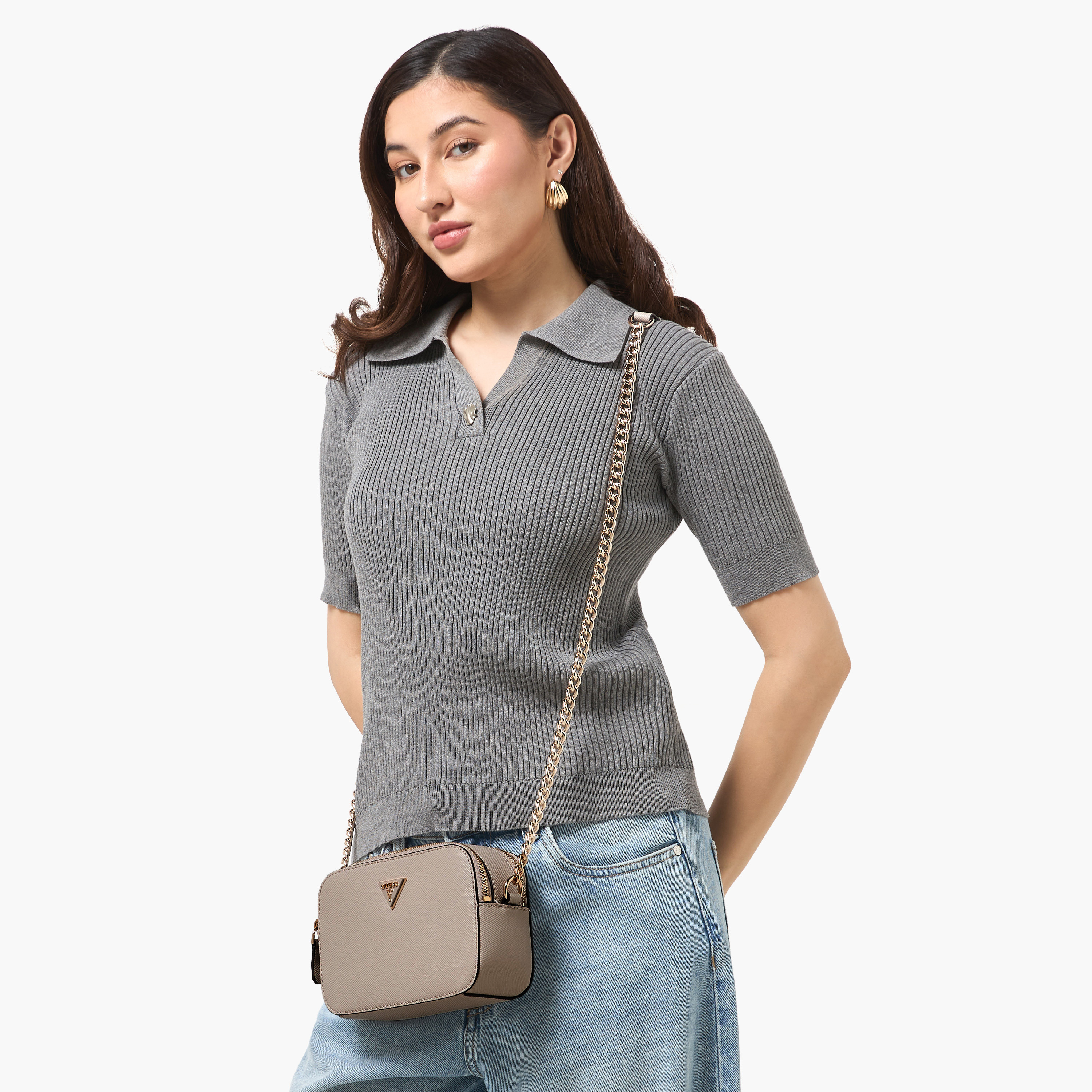 Guess Noelle II Textured Crossbody Bag with Chain Strap-women-bagsandwallets-handbags-image-2