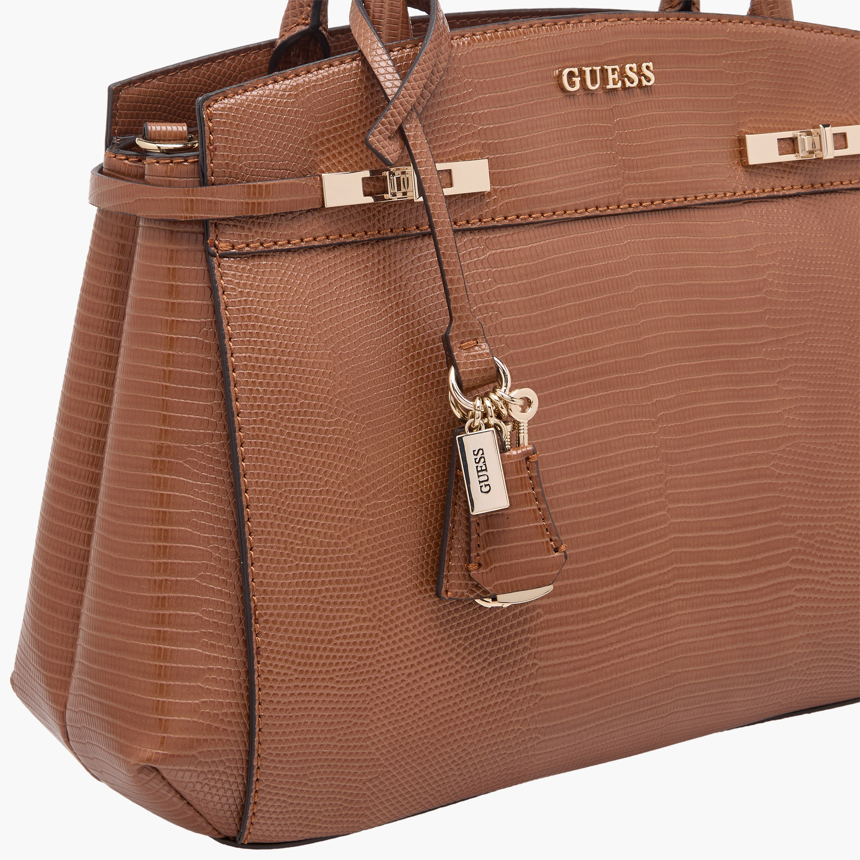 Guess Melinda Textured Satchel with Detachable Strap-women-bagsandwallets-handbags-image-5