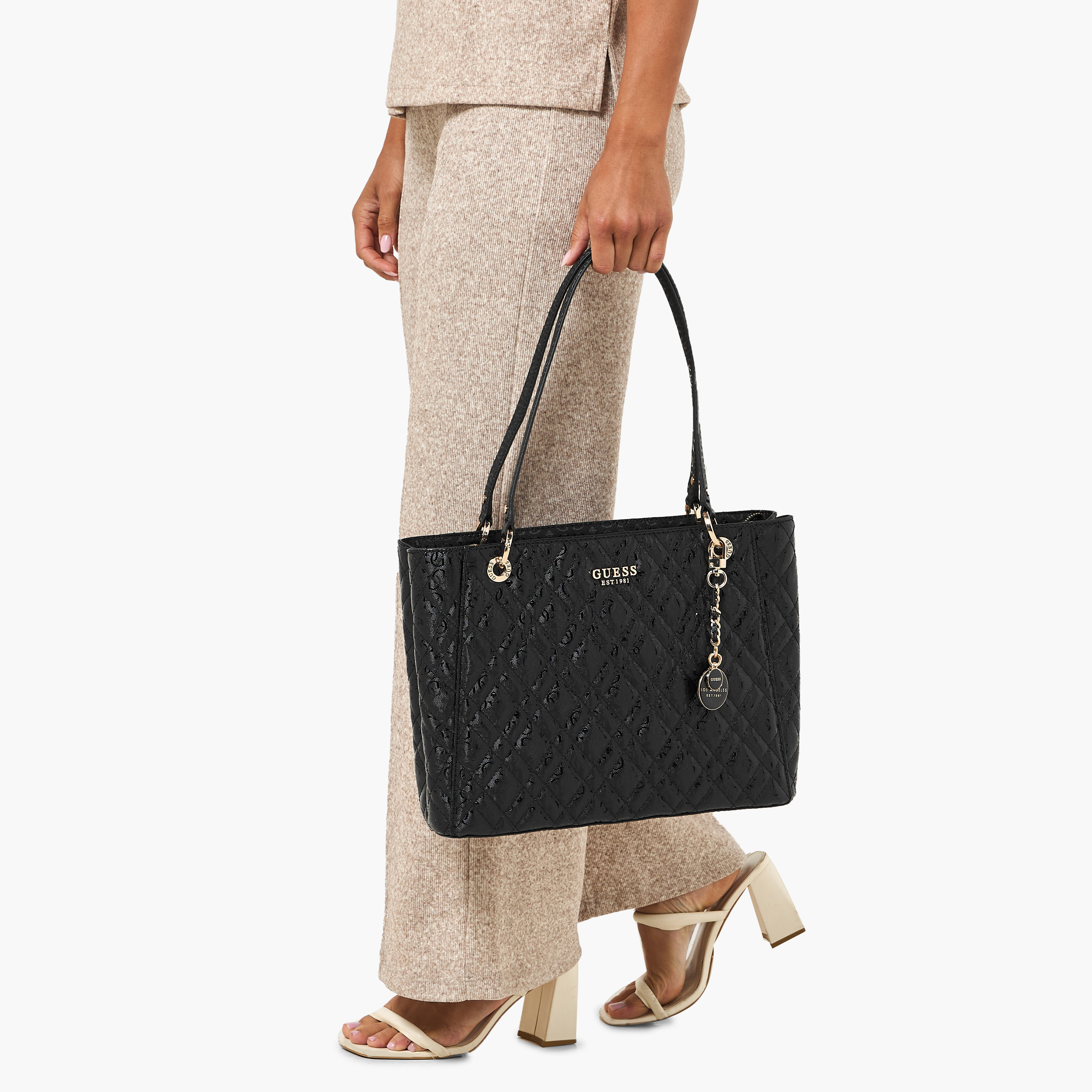 Guess Isemay Noel Quilted Tote Bag with Zip Closure-women-bagsandwallets-handbags-image-2