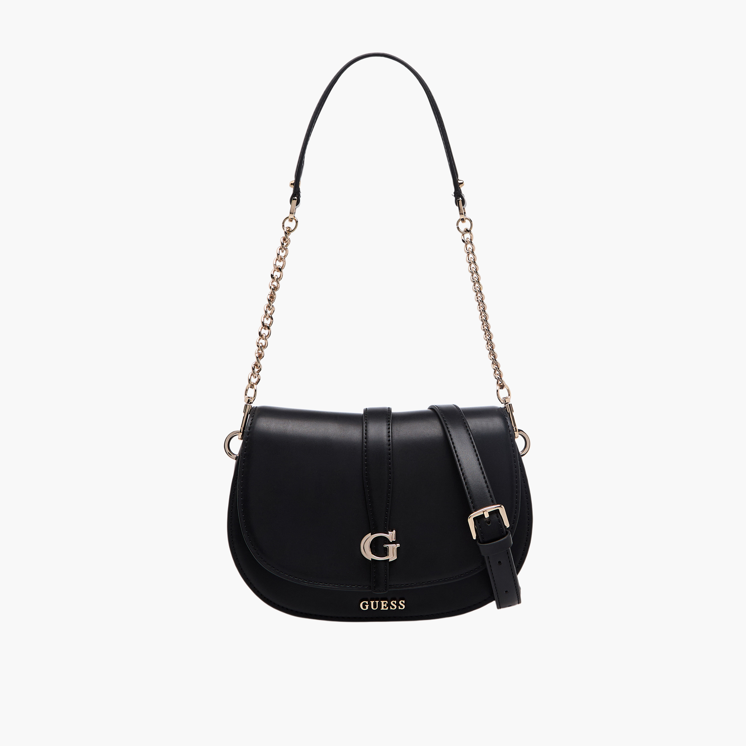 Guess Carrie Solid Crossbody Bag with Detachable Strap-women-bagsandwallets-handbags-image-1