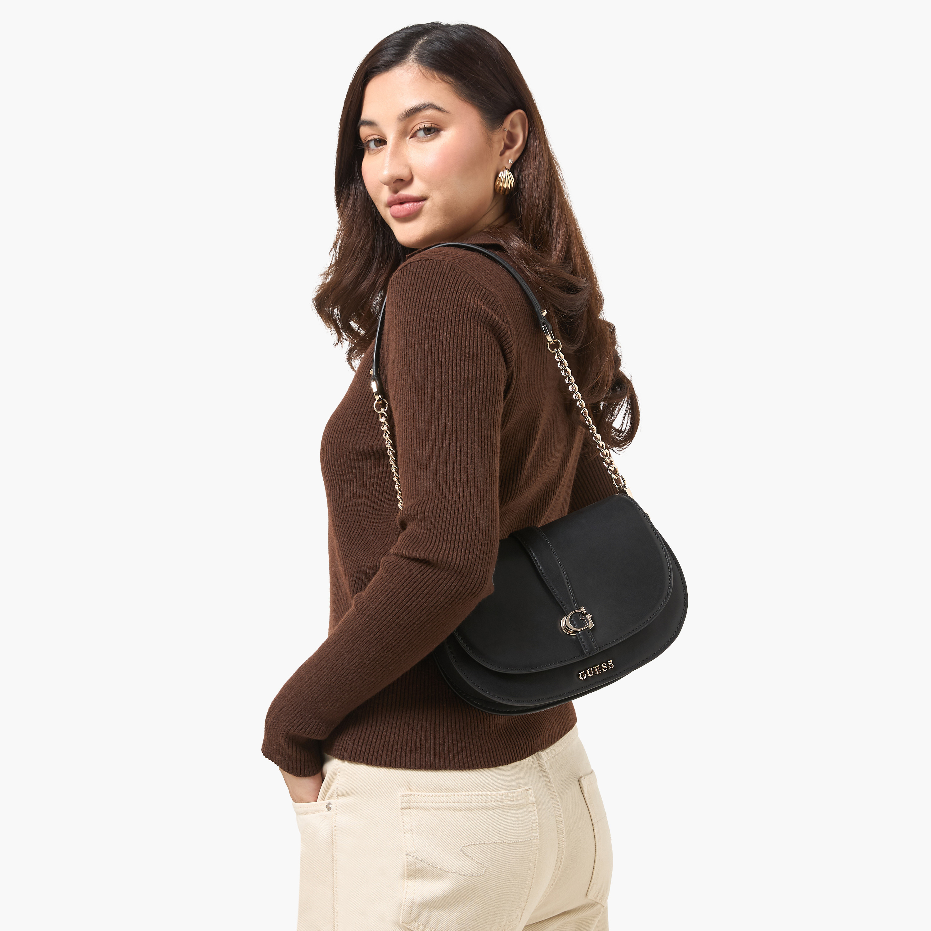 Guess Carrie Solid Crossbody Bag with Detachable Strap-women-bagsandwallets-handbags-image-8