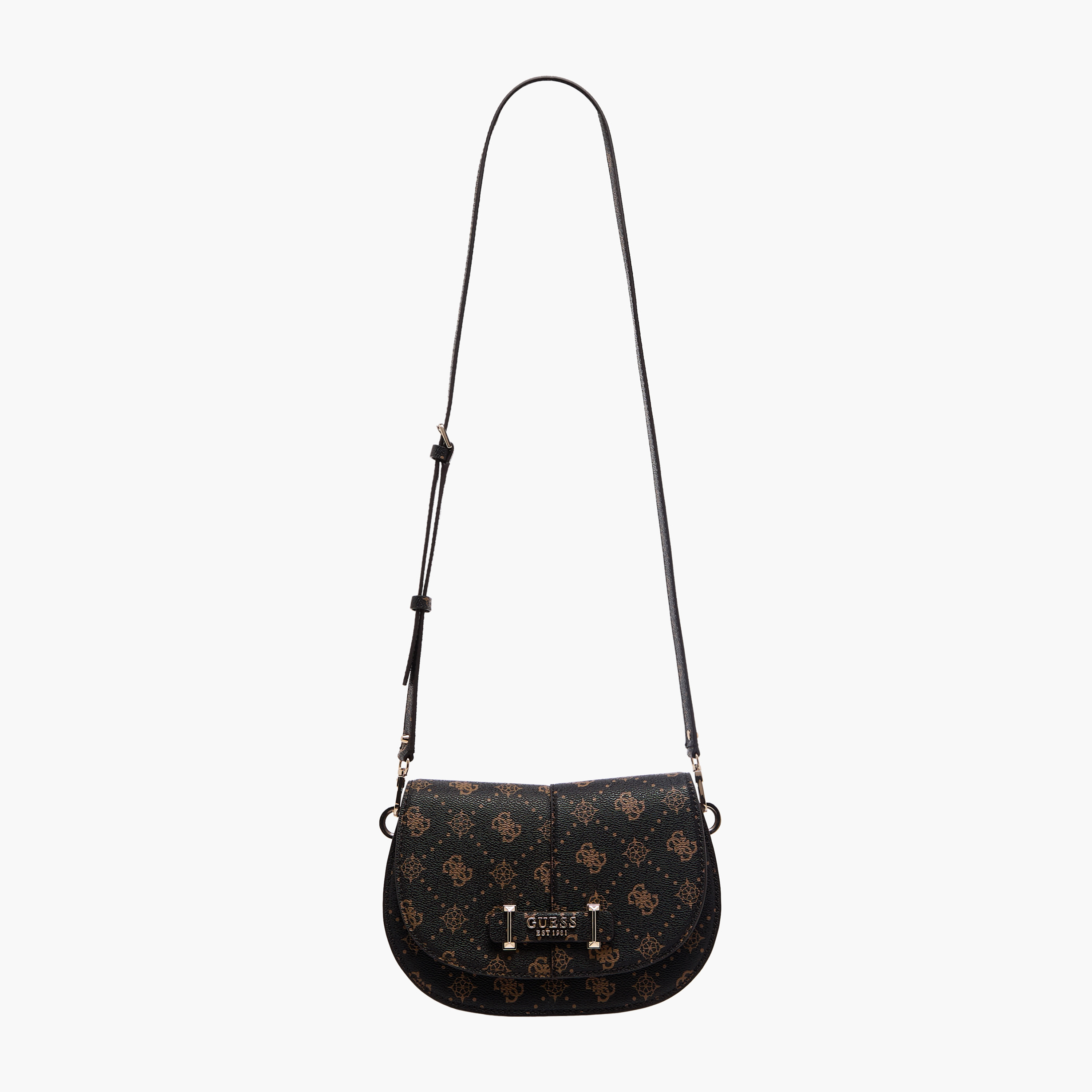 Guess Carrie Monogram Print Shoulder Bag with Detachable Strap-women-bagsandwallets-handbags-image-3