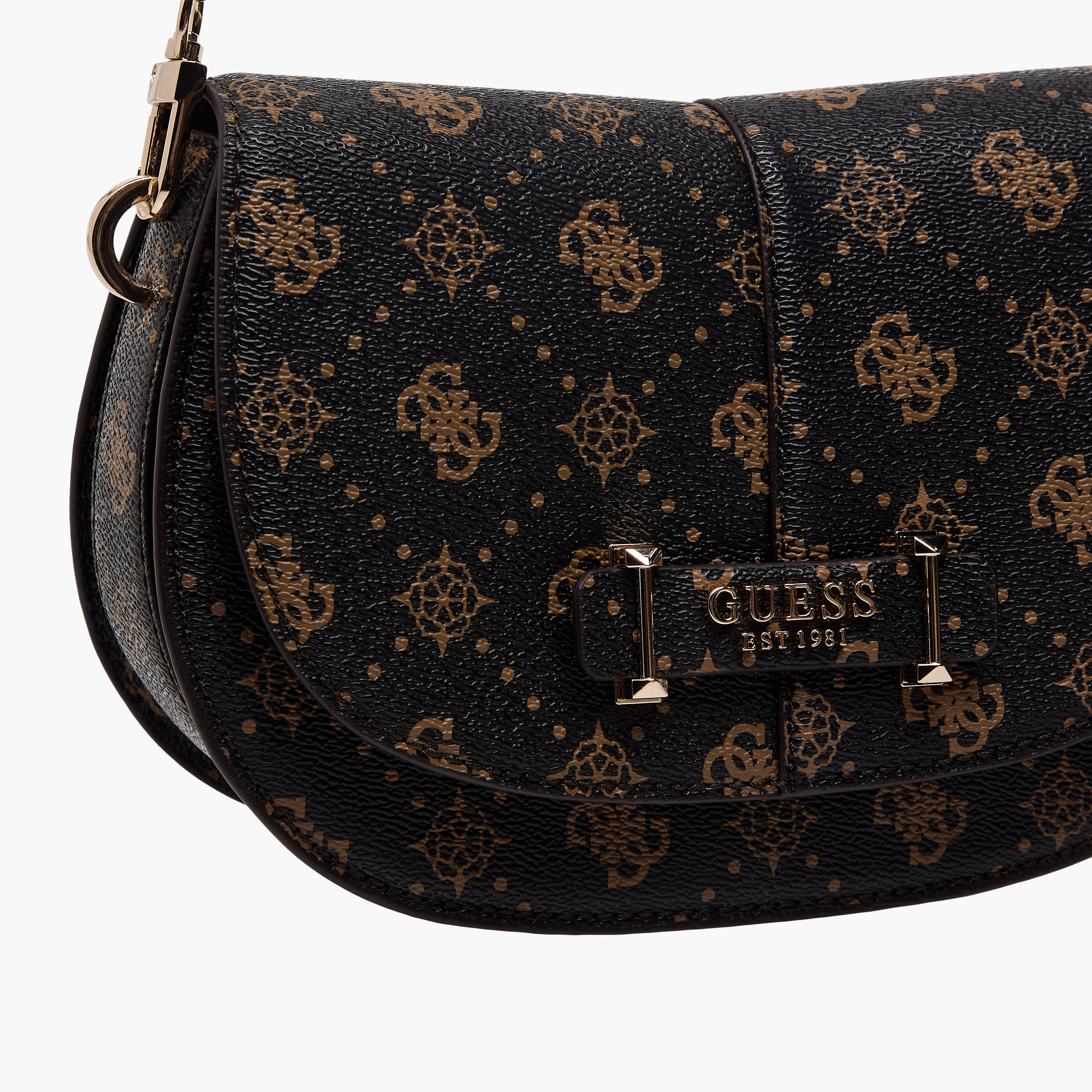 Guess Carrie Monogram Print Shoulder Bag with Detachable Strap-women-bagsandwallets-handbags-image-5