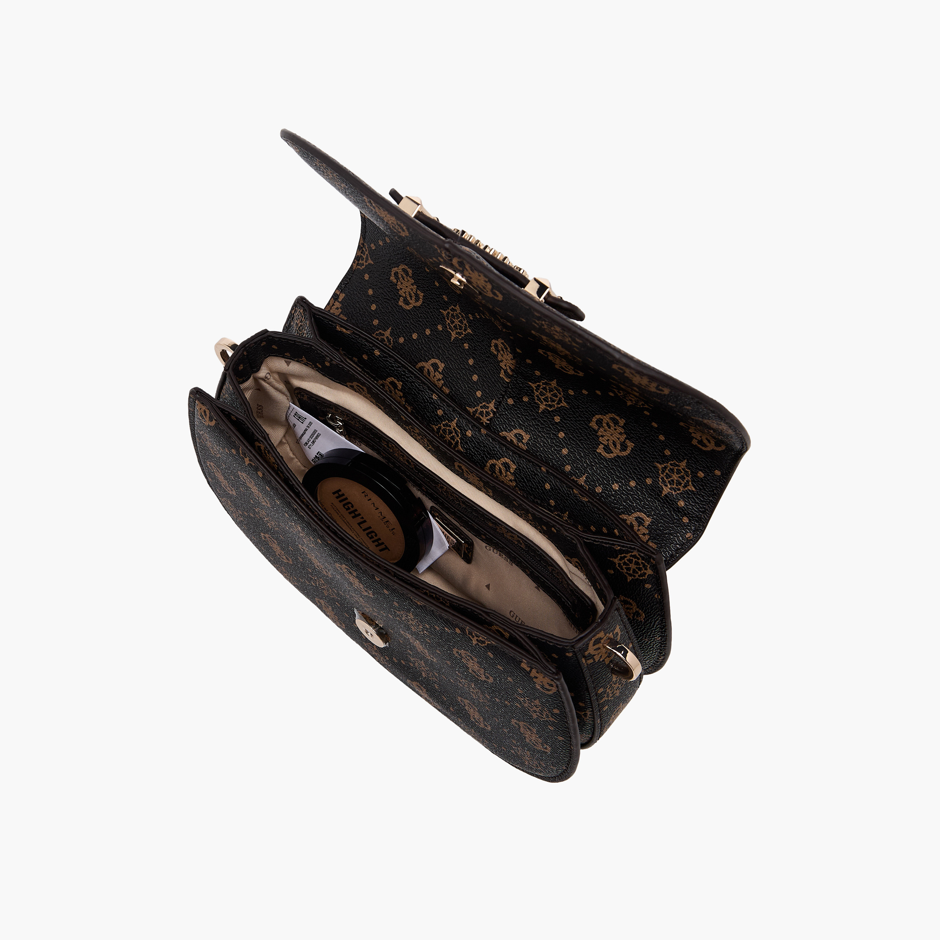 Guess Carrie Monogram Print Shoulder Bag with Detachable Strap-women-bagsandwallets-handbags-image-9
