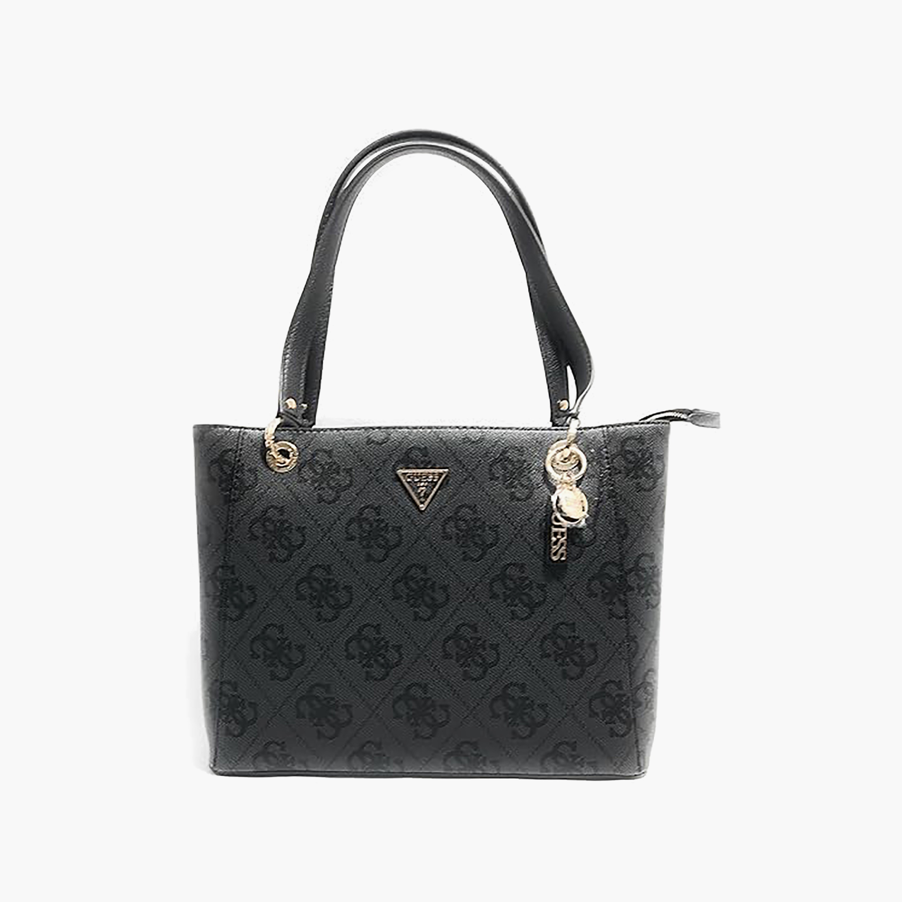 Guess Noelle II Monogram Print Tote Bag with Zip Closure-women-bagsandwallets-handbags-image-1