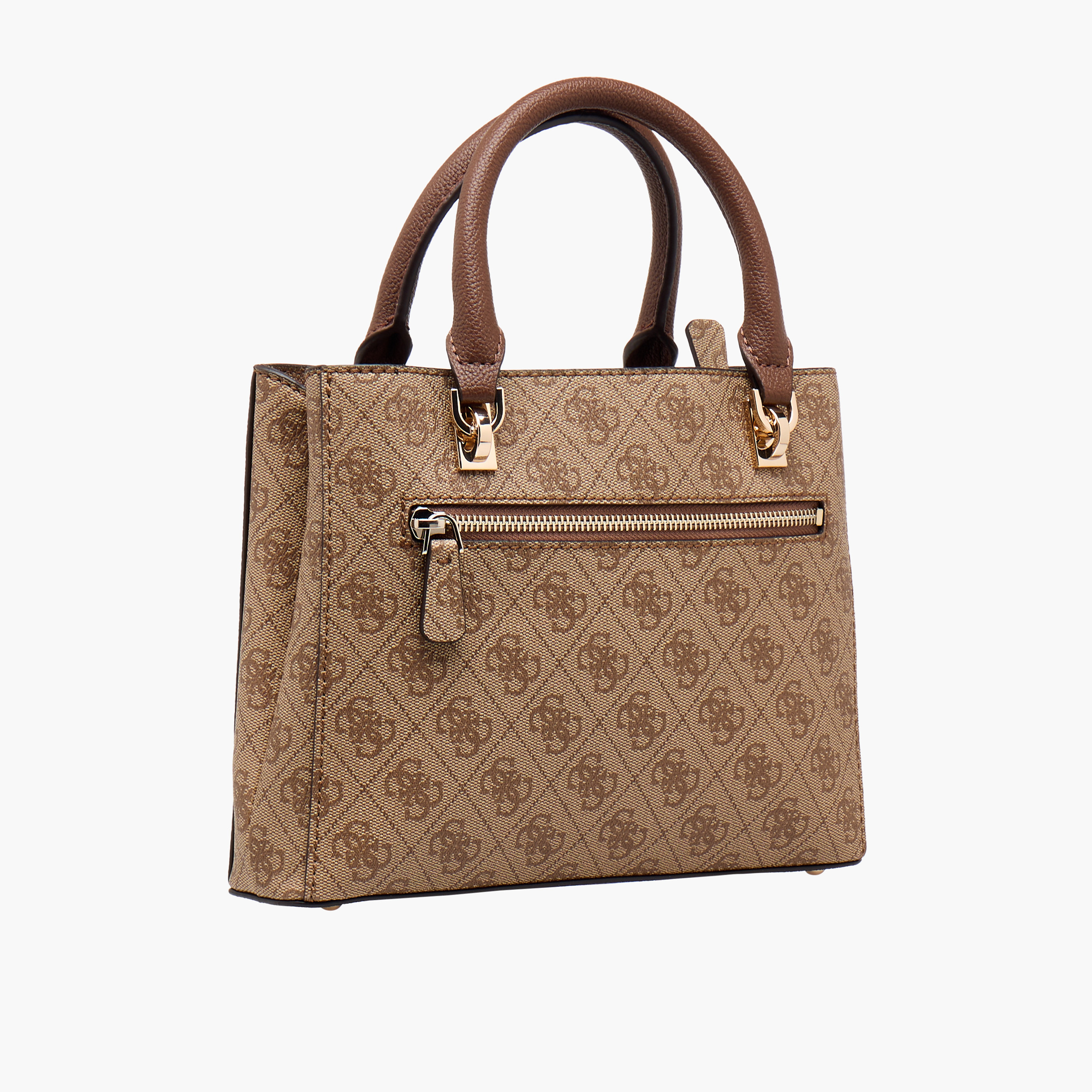 Guess Noelle II Monogram Textured Satchel Bag with Detachable Strap-women-bagsandwallets-handbags-image-4