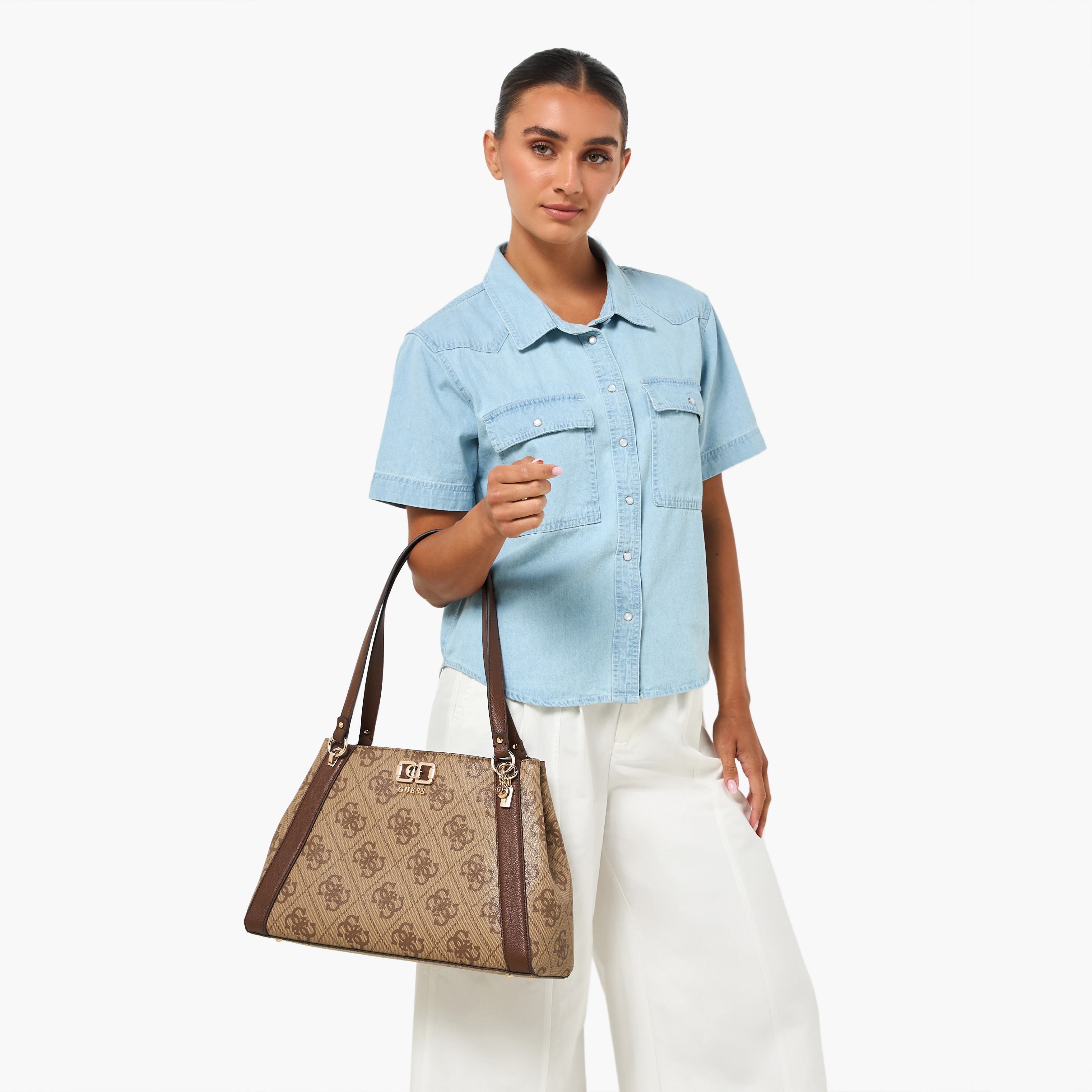 Guess Karnilla Printed Tote Bag with Zip Closure-women-bagsandwallets-handbags-image-2
