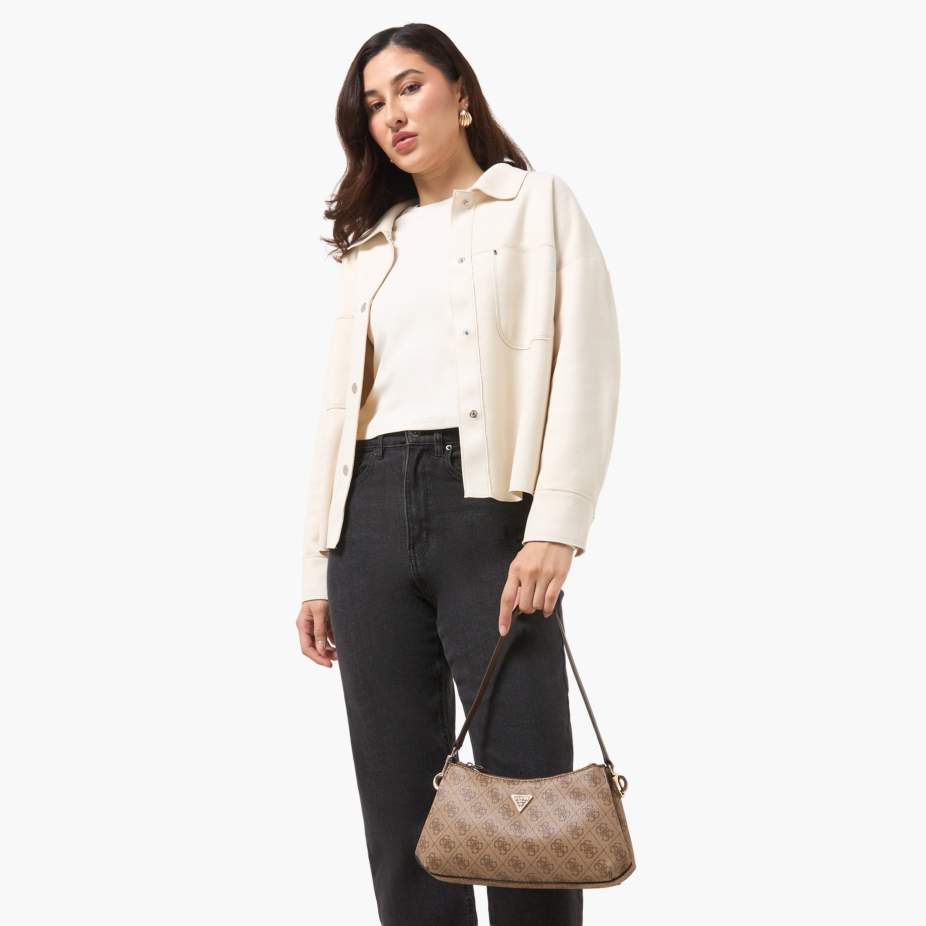 شنطة كتف مونوجرام بارزة الملمس بحزام قابل للفصل نويل II من جيس-women-bagsandwallets-handbags-image-8