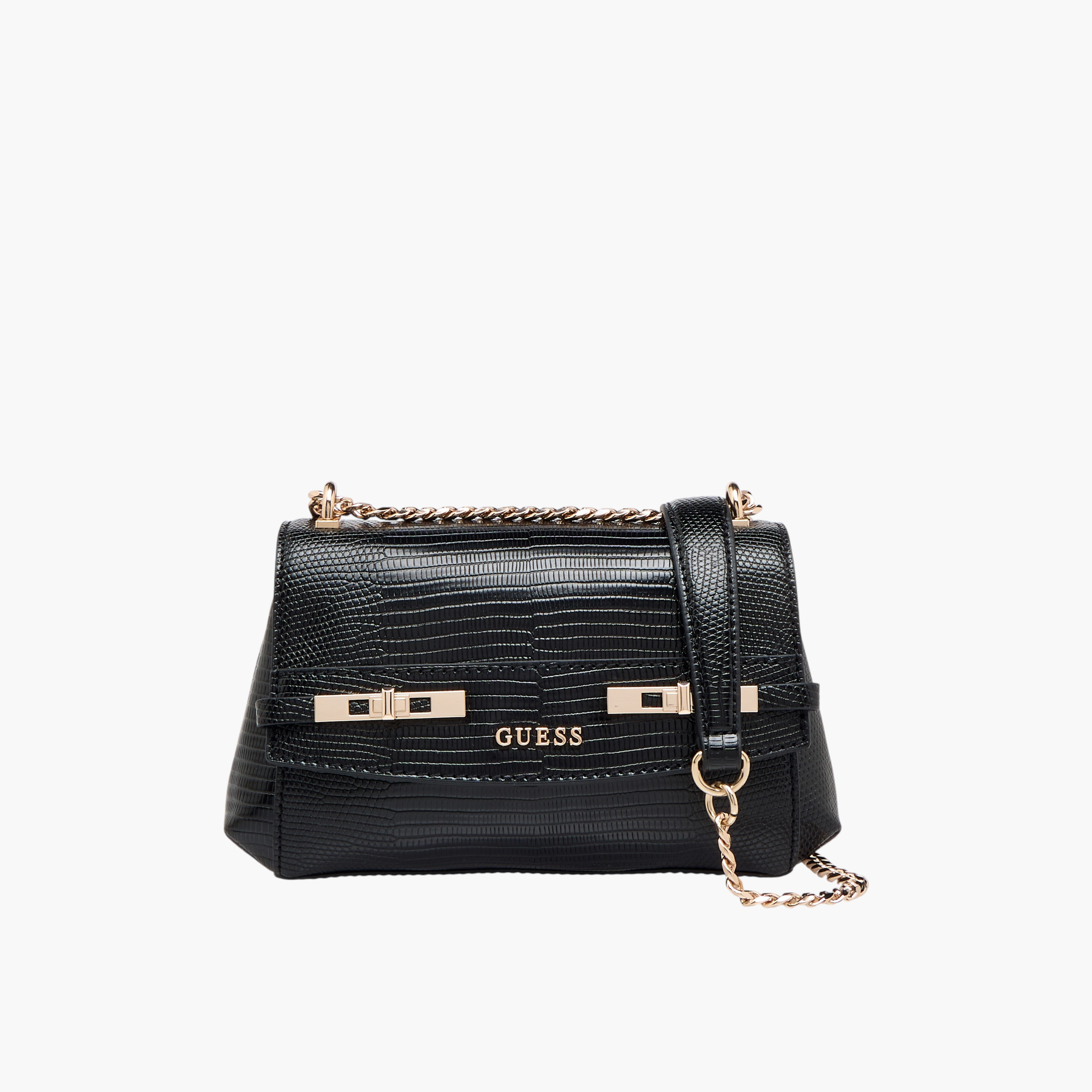 Guess Melinda Textured Crossbody Bag with Chain Strap-women-bagsandwallets-handbags-image-1