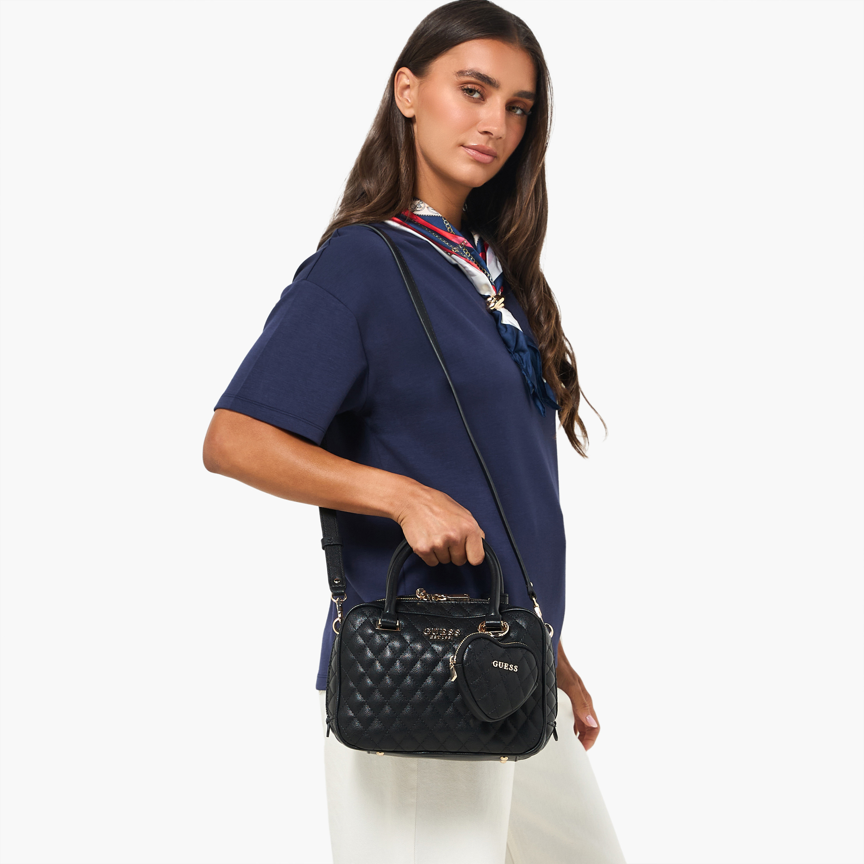 Guess Atabey Quilted Satchel Bag with Double Handle-women-bagsandwallets-handbags-image-2