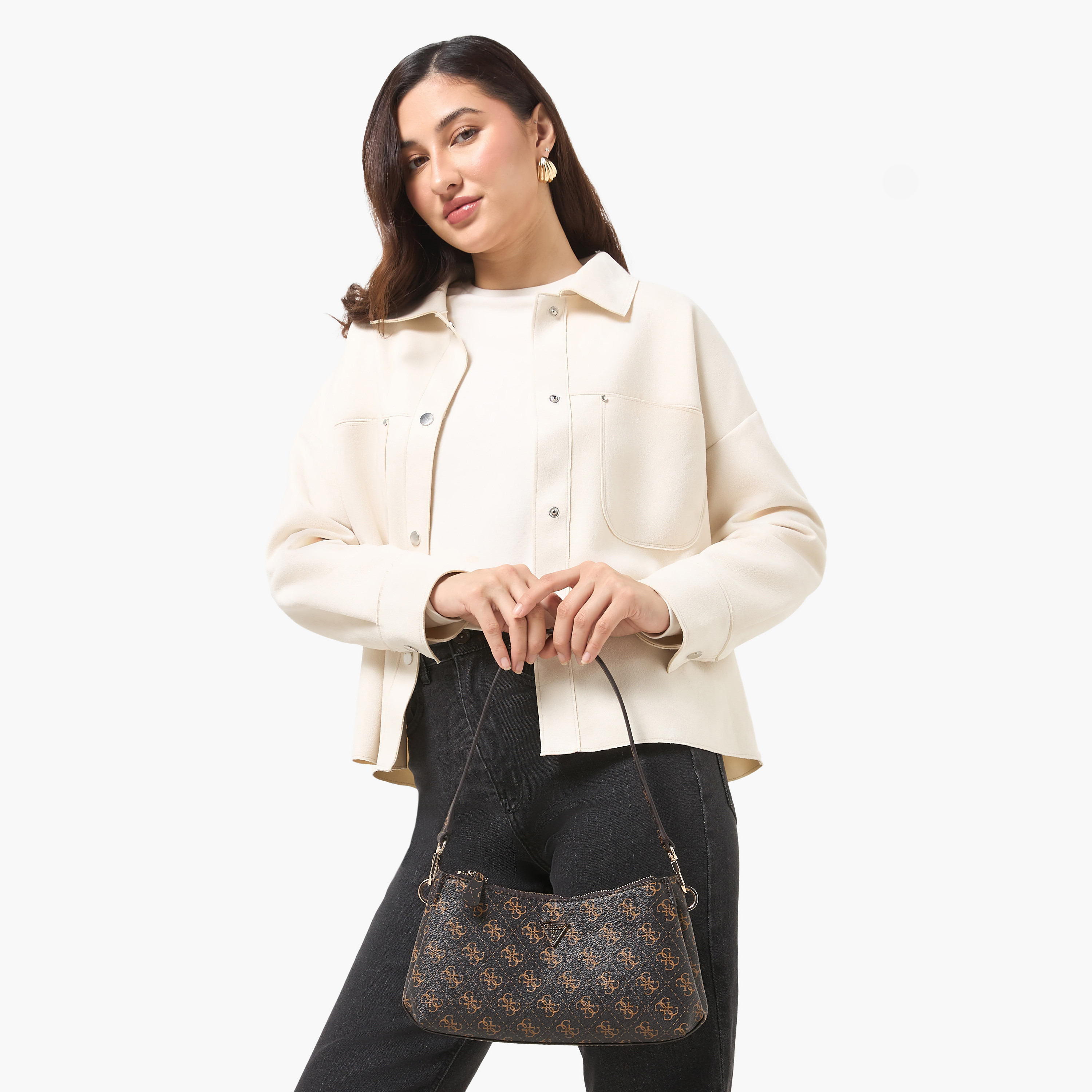 Guess Noelle II Monogram Print Shoulder Bag with Detachable Strap-women-bagsandwallets-handbags-image-8