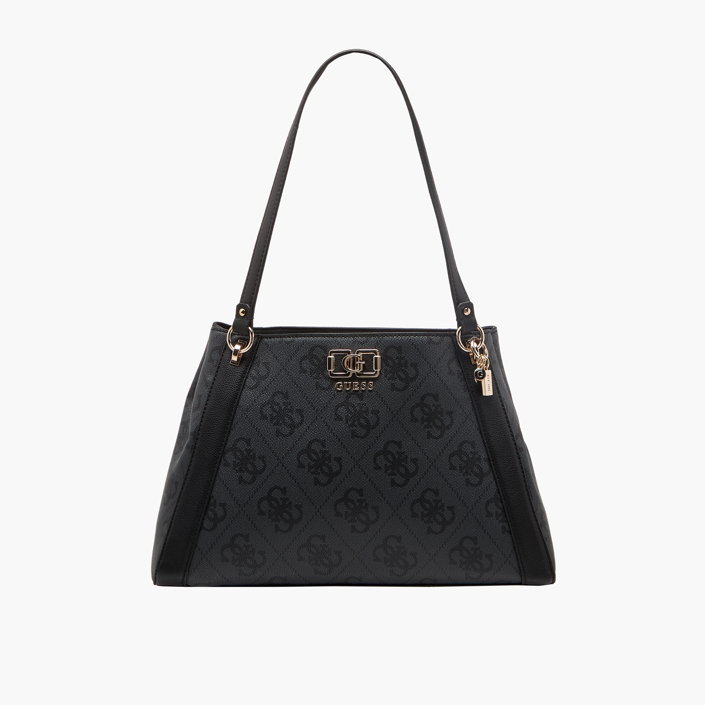 Guess Karnilla Monogram Print Tote Bag with Double Handle-women-bagsandwallets-handbags-image-1