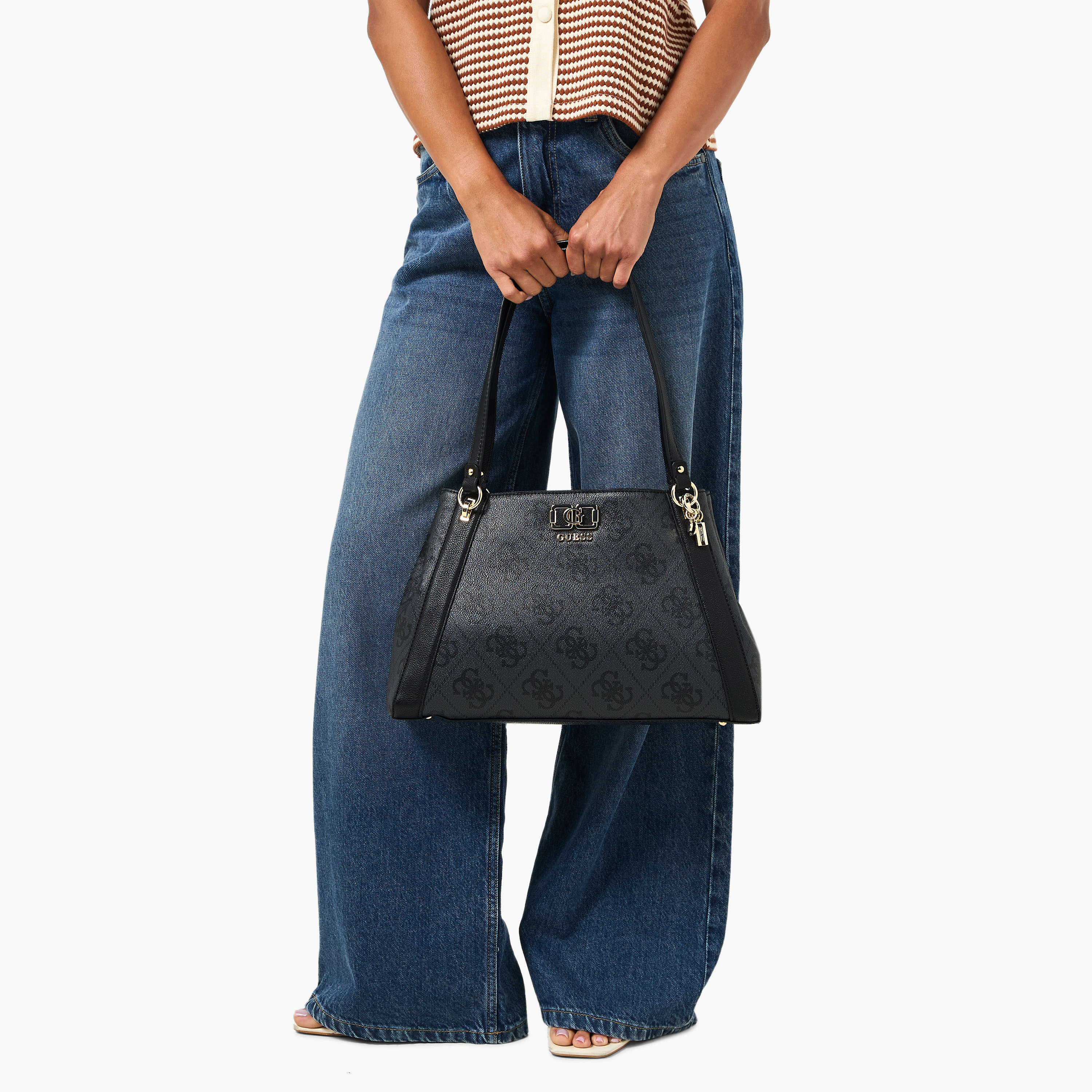 Guess Karnilla Monogram Print Tote Bag with Double Handle-women-bagsandwallets-handbags-image-2
