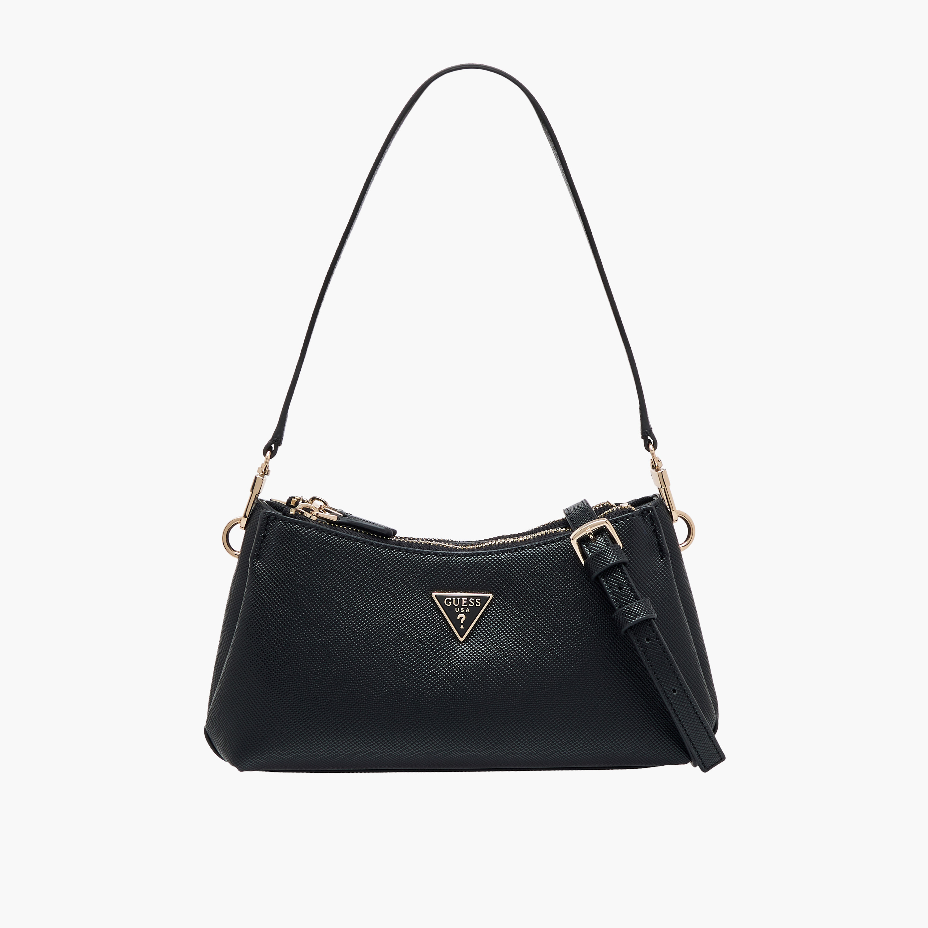 Guess Noelle II Textured Shoulder Bag with Zip Closure-women-bagsandwallets-handbags-image-1