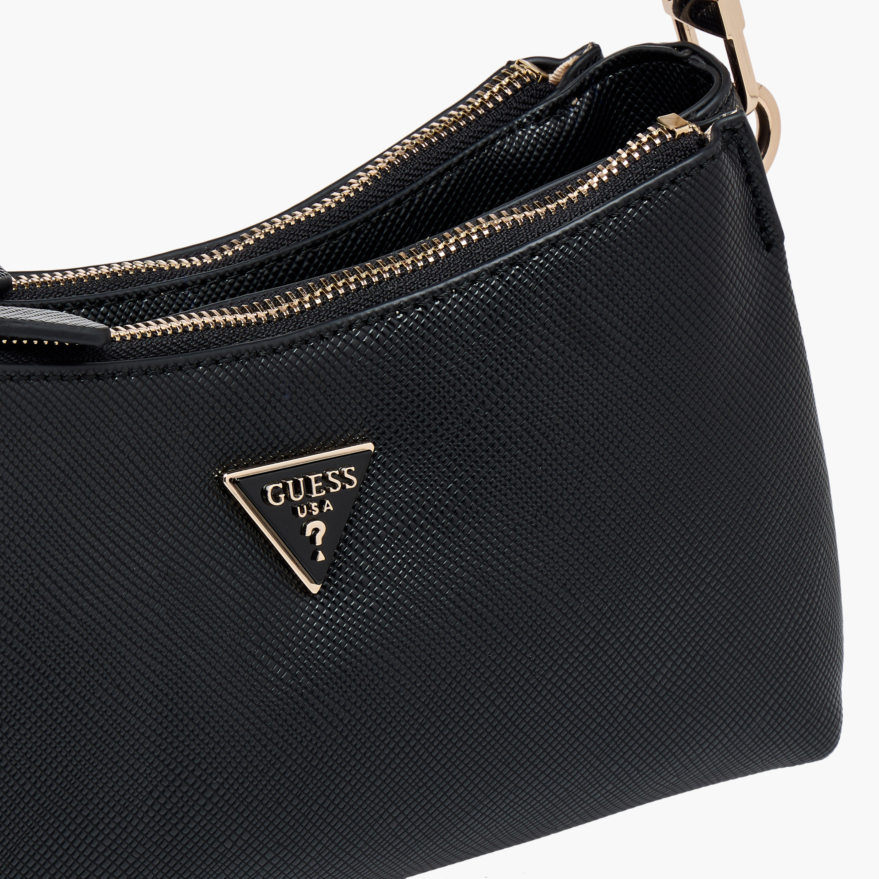 Guess Noelle II Textured Shoulder Bag with Zip Closure-women-bagsandwallets-handbags-image-5