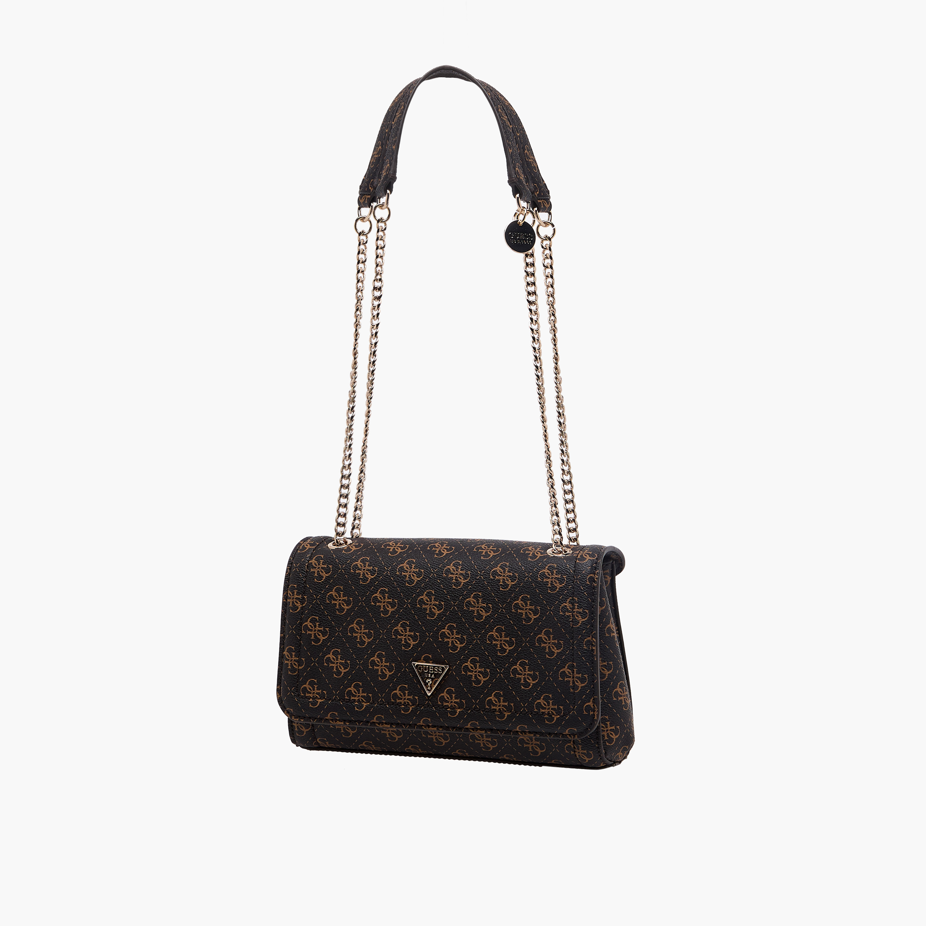 Guess Noelle II Printed Shoulder Bag with Chain Strap-women-bagsandwallets-handbags-image-3