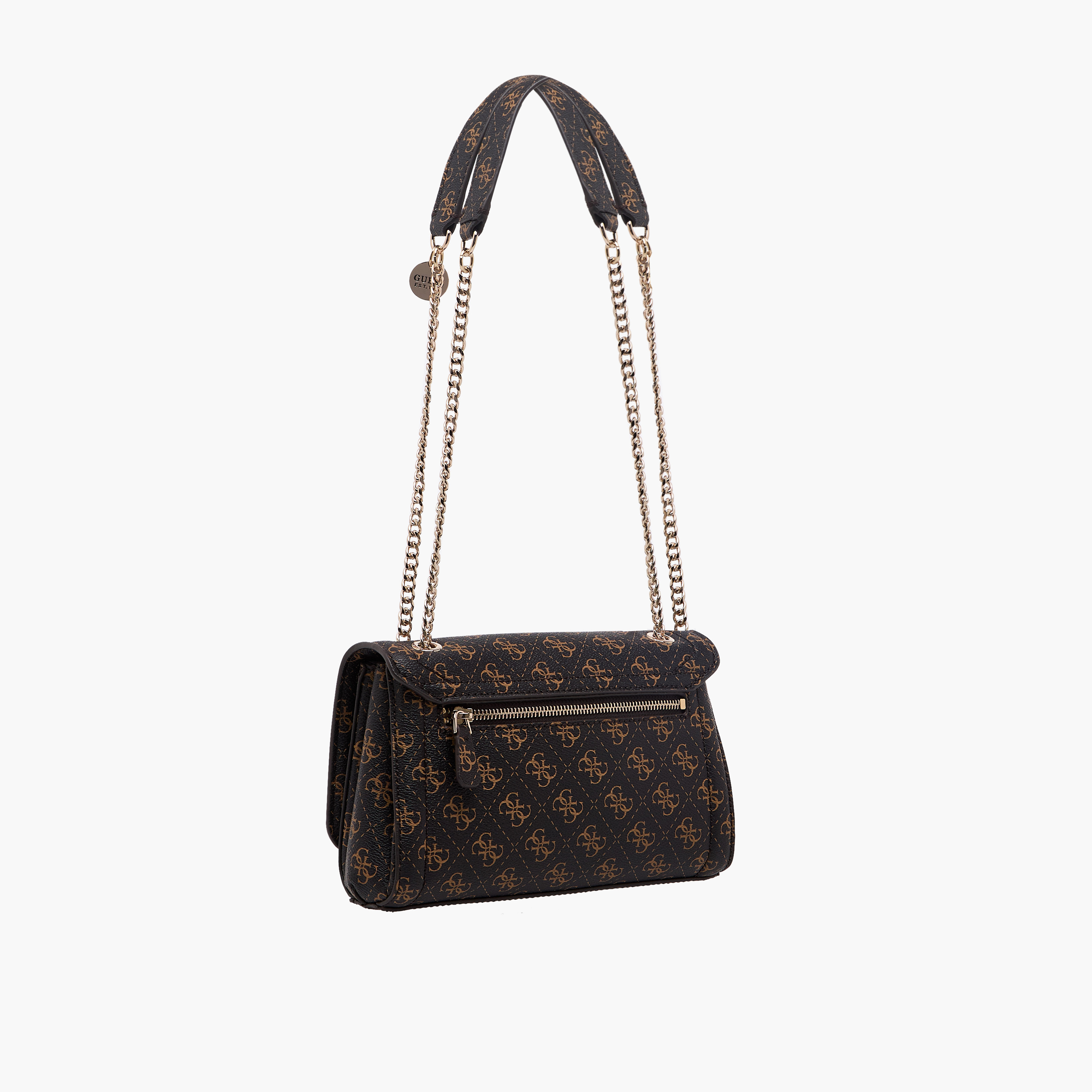 Guess Noelle II Printed Shoulder Bag with Chain Strap-women-bagsandwallets-handbags-image-4