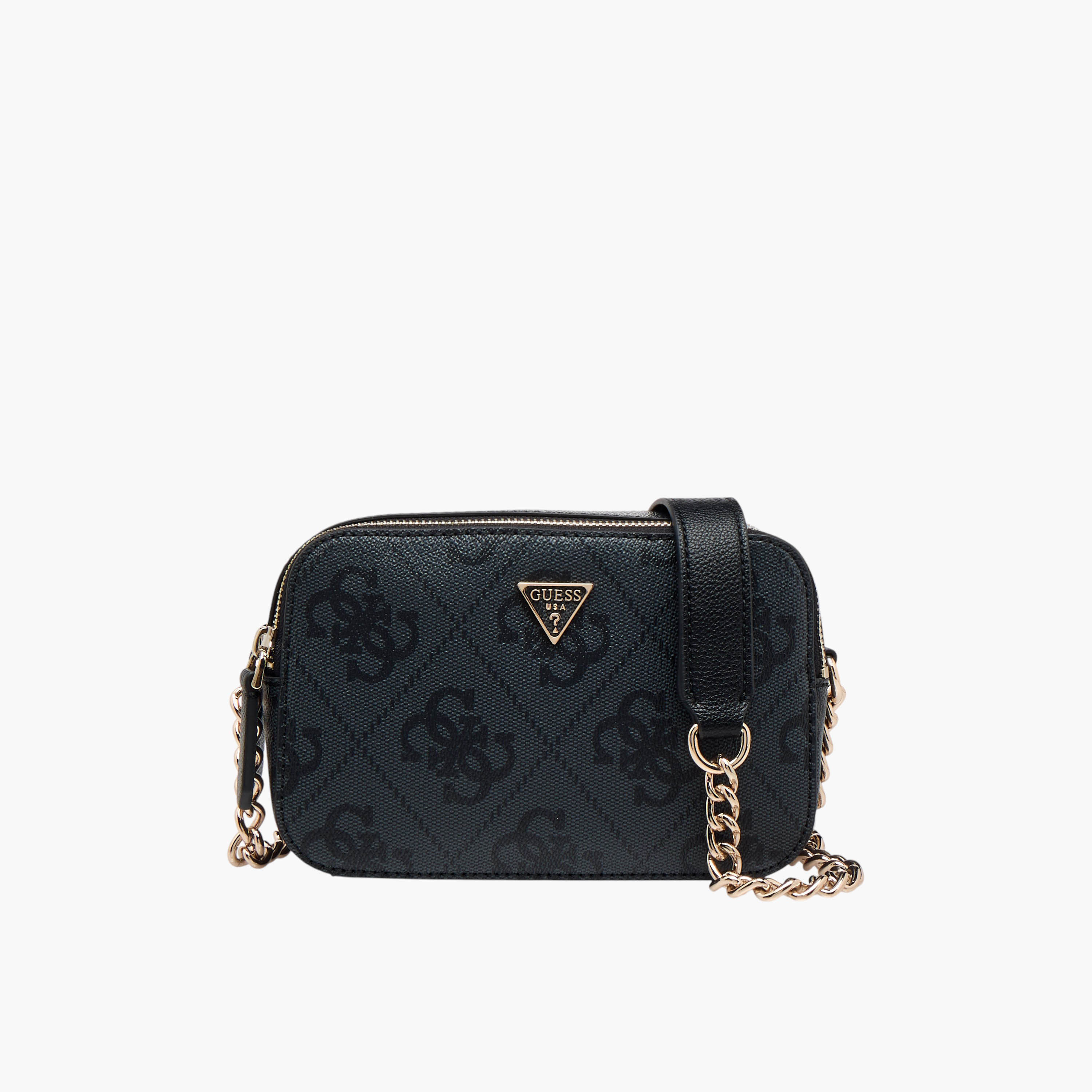 Guess Noelle II Monogram Print Crossbody Bag with Chain Strap-women-bagsandwallets-handbags-image-1