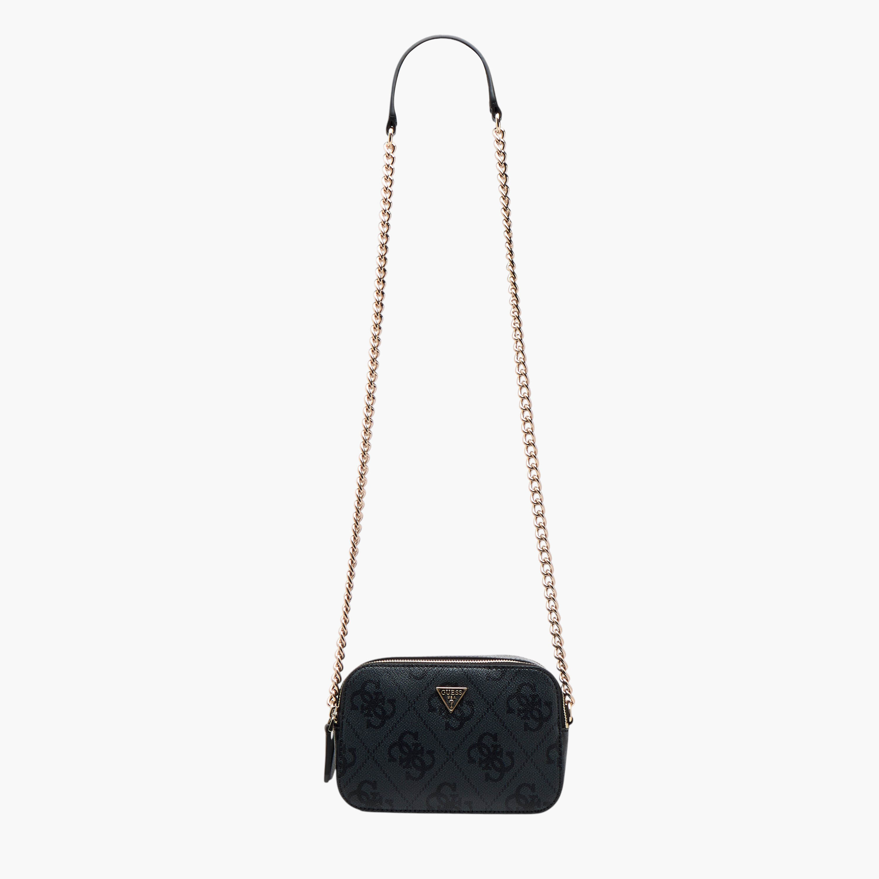 Guess Noelle II Monogram Print Crossbody Bag with Chain Strap-women-bagsandwallets-handbags-image-3
