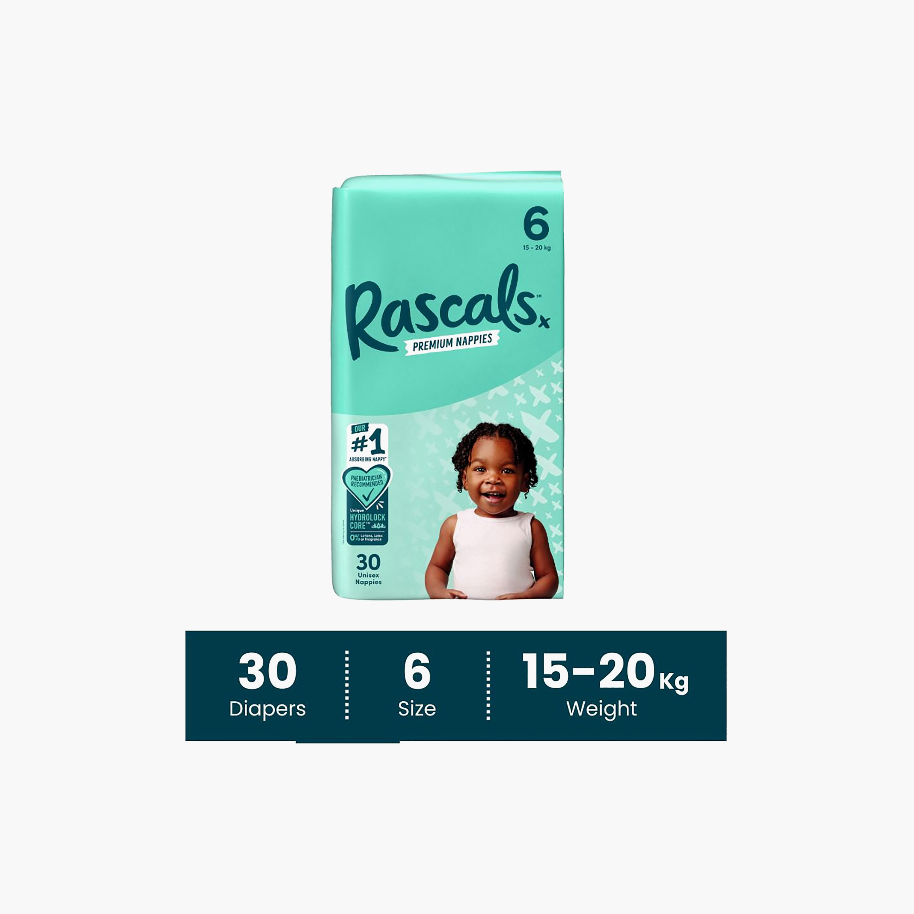 Rascal + Friends 30-Piece Premium Baby Diapers - Size 6 - 15-20 kg-baby-diapering-diapers-image-3