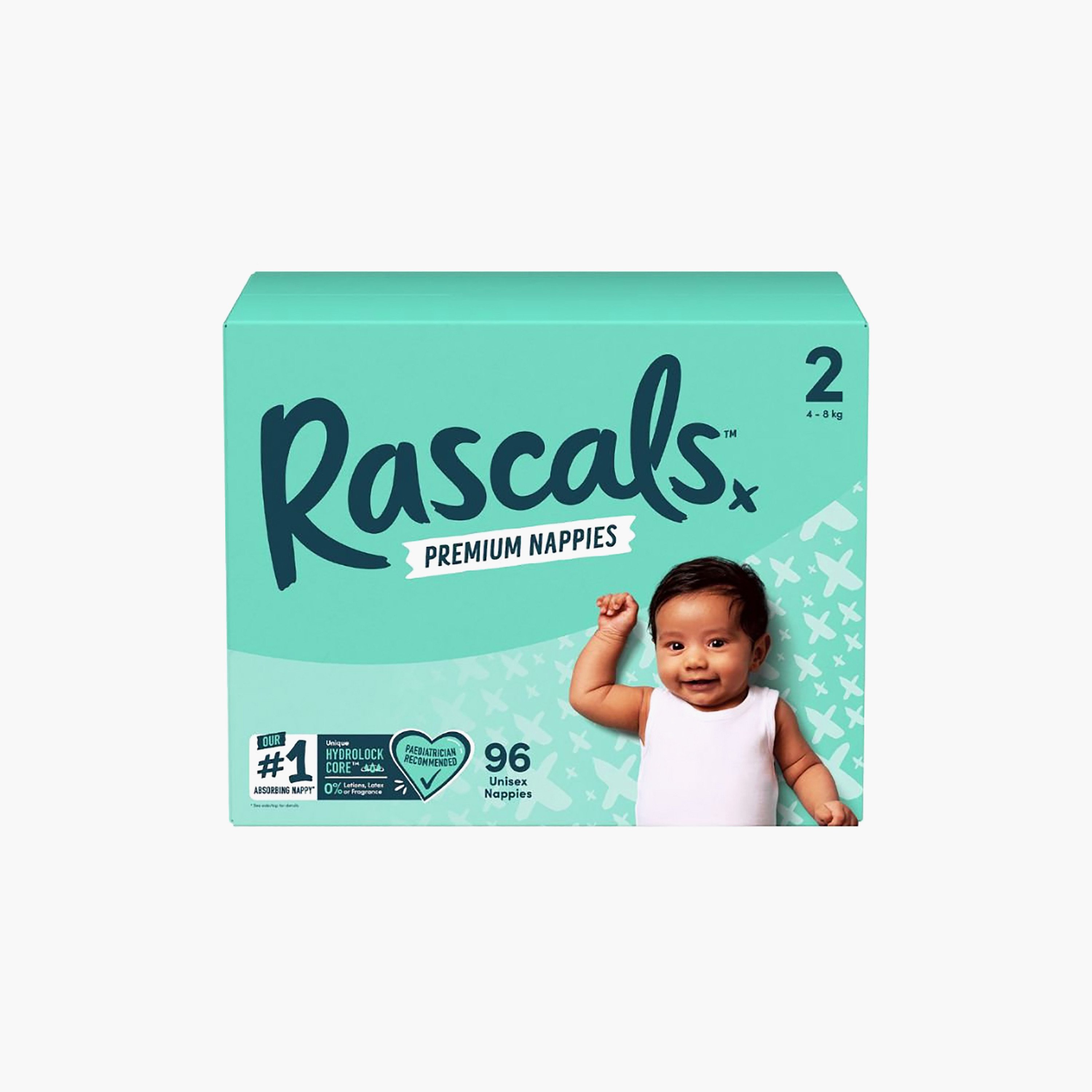 Rascal + Friends 96-Piece Premium Baby Diapers - Size 2 - 4-8 kg-baby-diapering-diapers-image-1