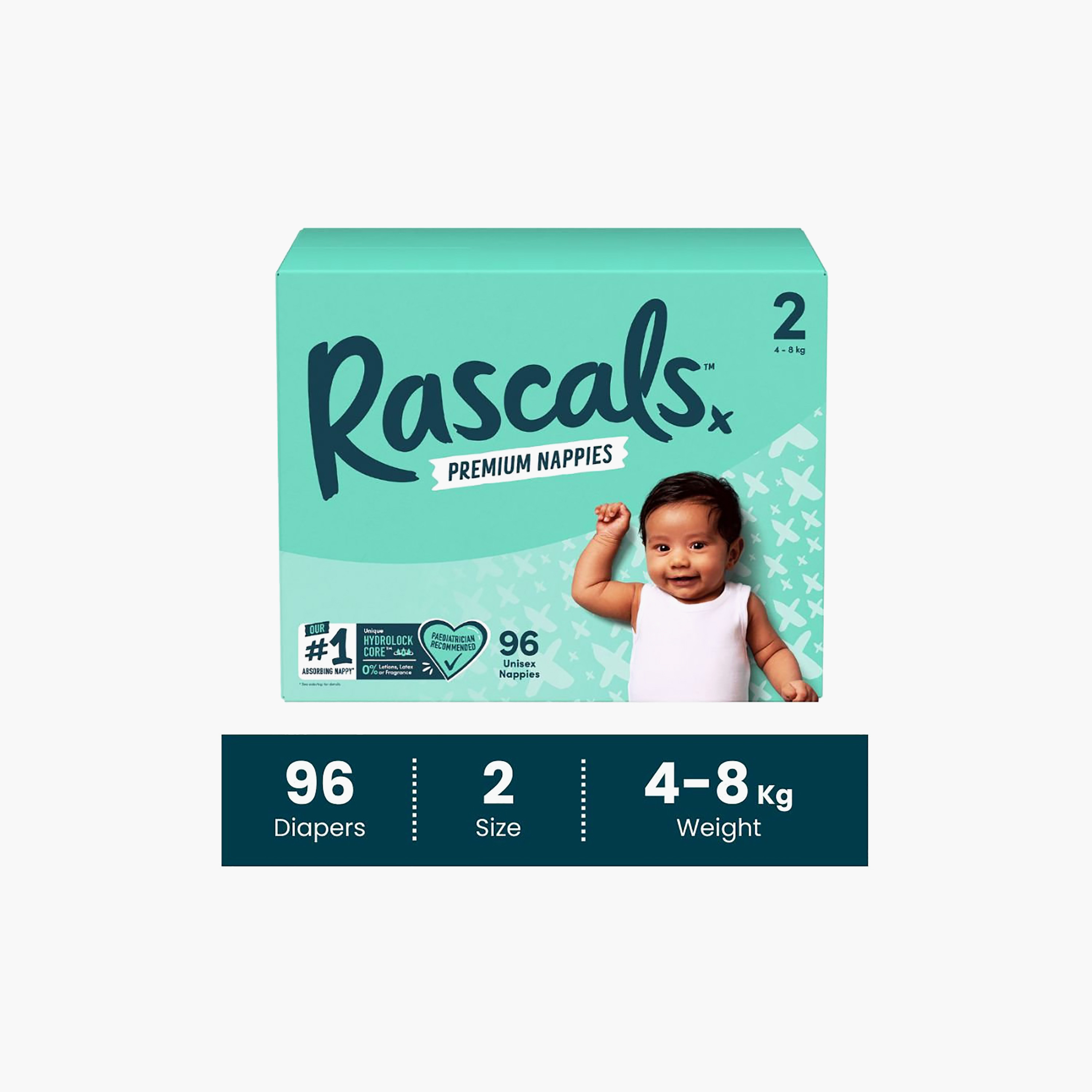 Rascal + Friends 96-Piece Premium Baby Diapers - Size 2 - 4-8 kg-baby-diapering-diapers-image-3