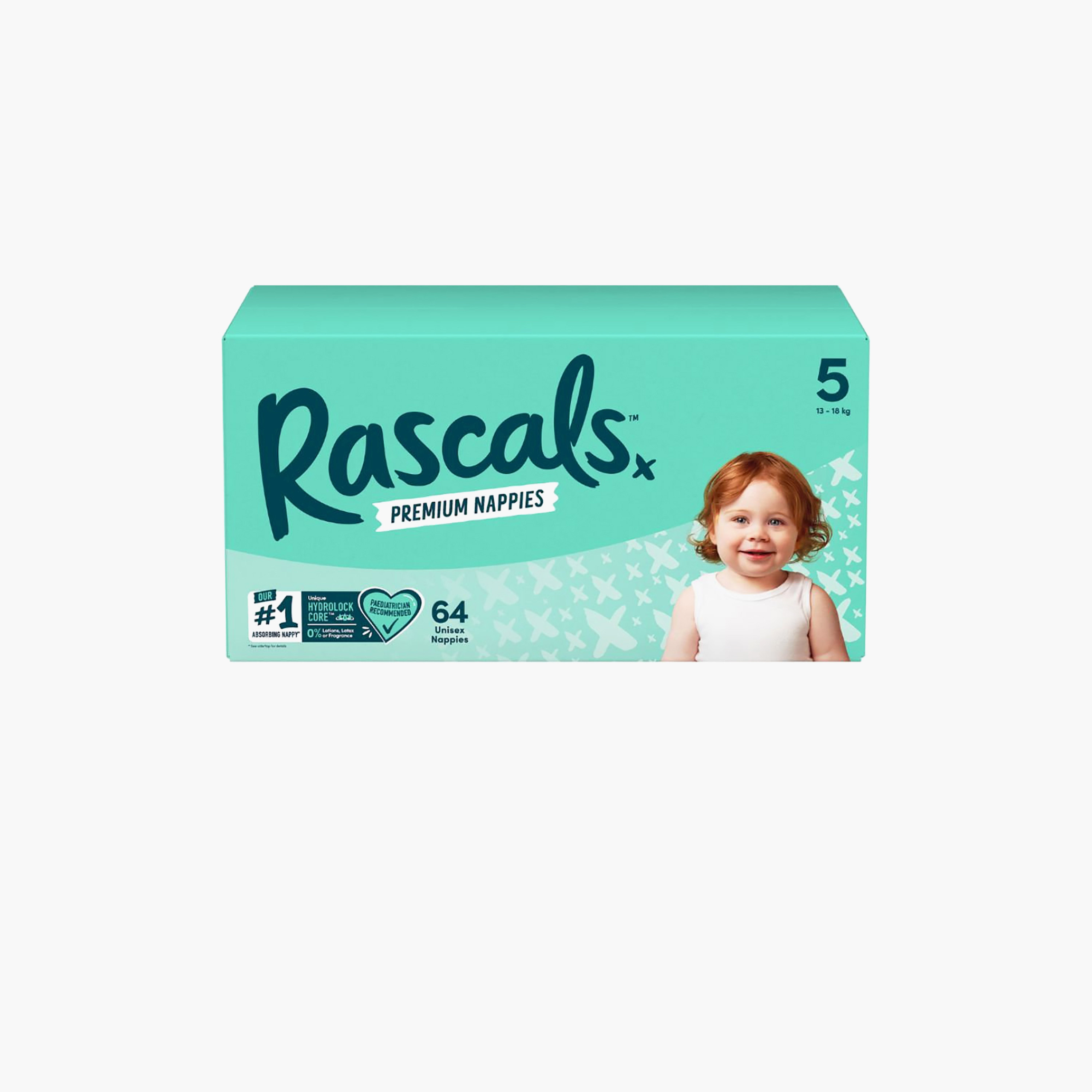 Rascal + Friends 64-Piece Premium Baby Diapers - Size 5 - 13-18 kg-baby-diapering-diapers-image-1