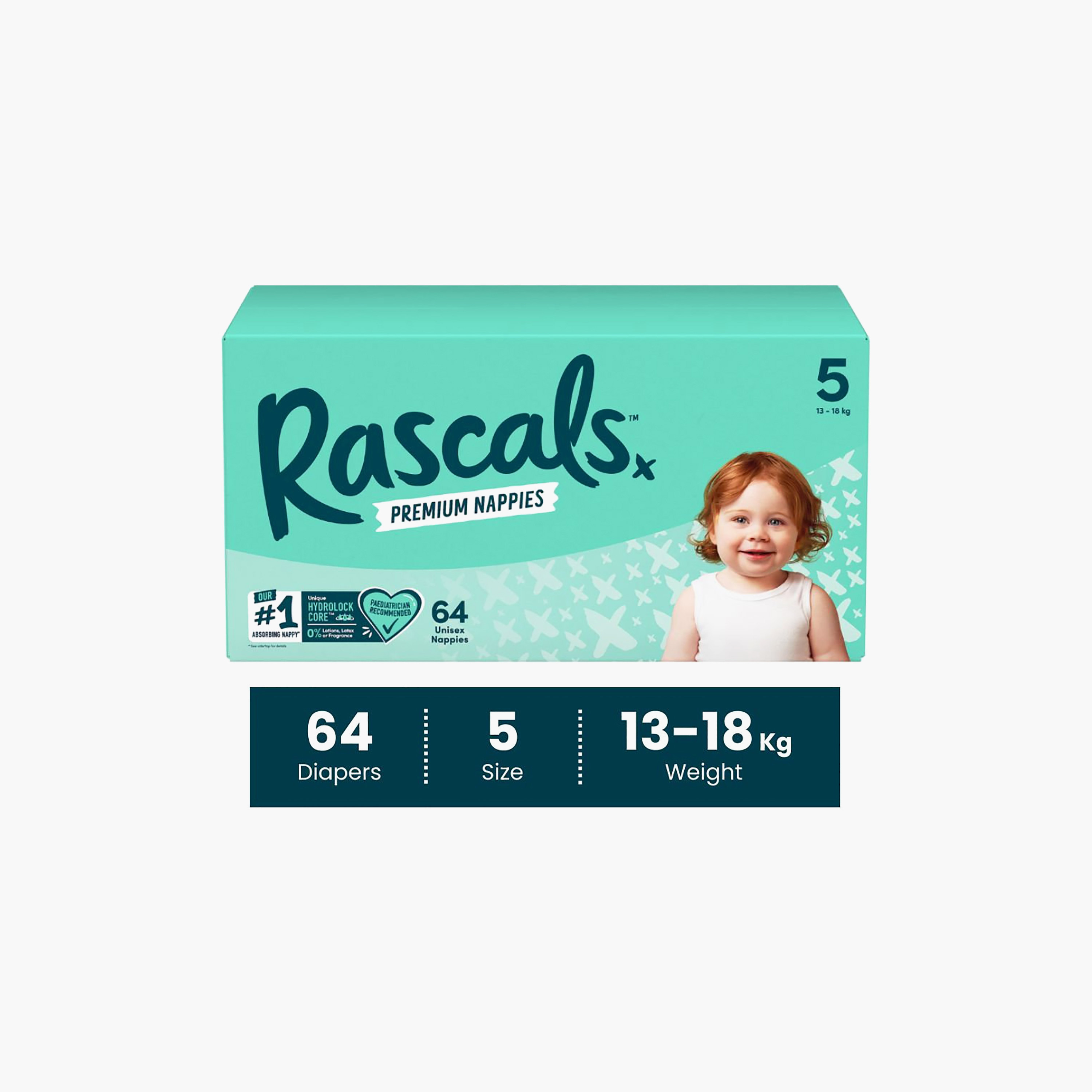 Rascal + Friends 64-Piece Premium Baby Diapers - Size 5 - 13-18 kg-baby-diapering-diapers-image-3
