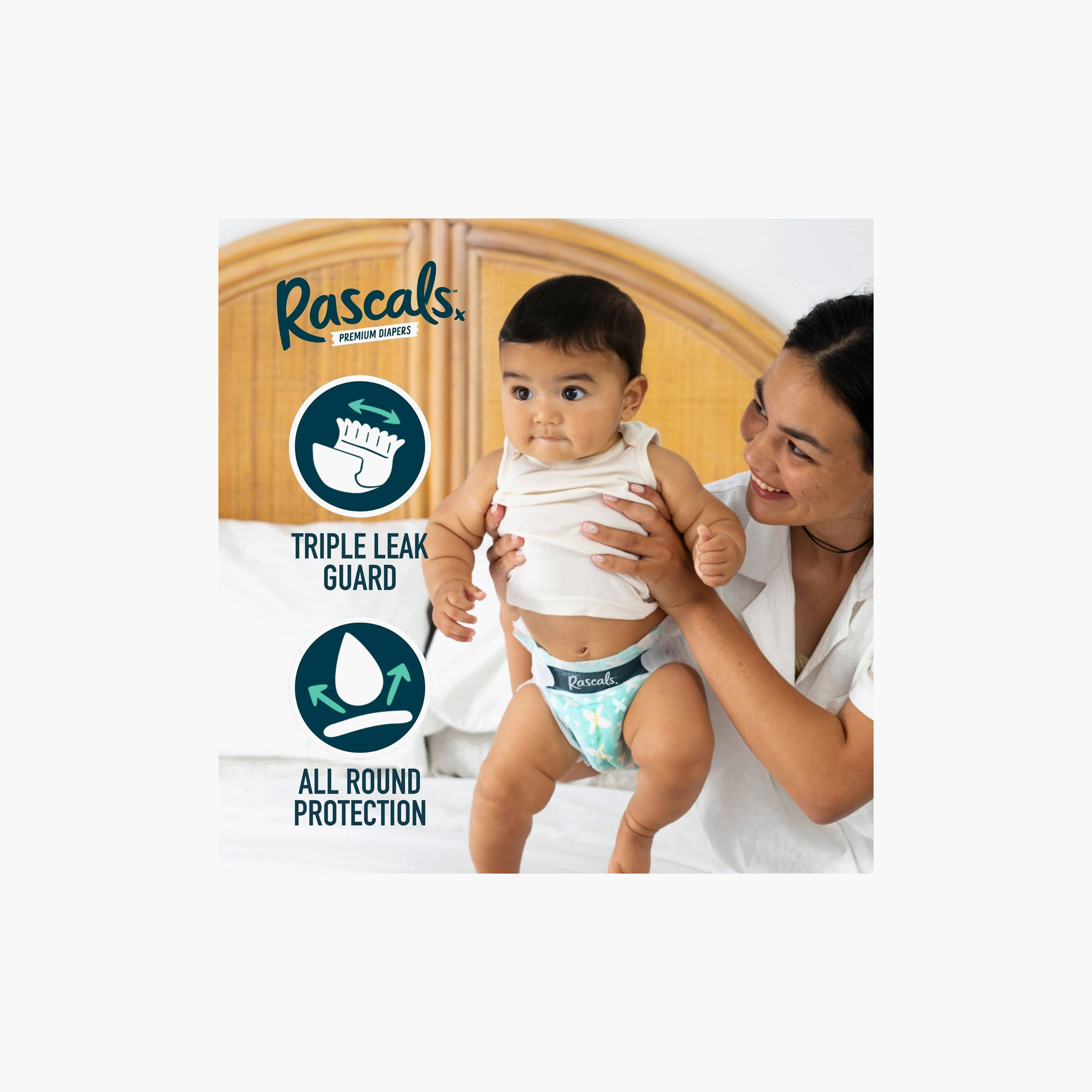 Rascal + Friends 64-Piece Premium Baby Diapers - Size 5 - 13-18 kg-baby-diapering-diapers-image-9