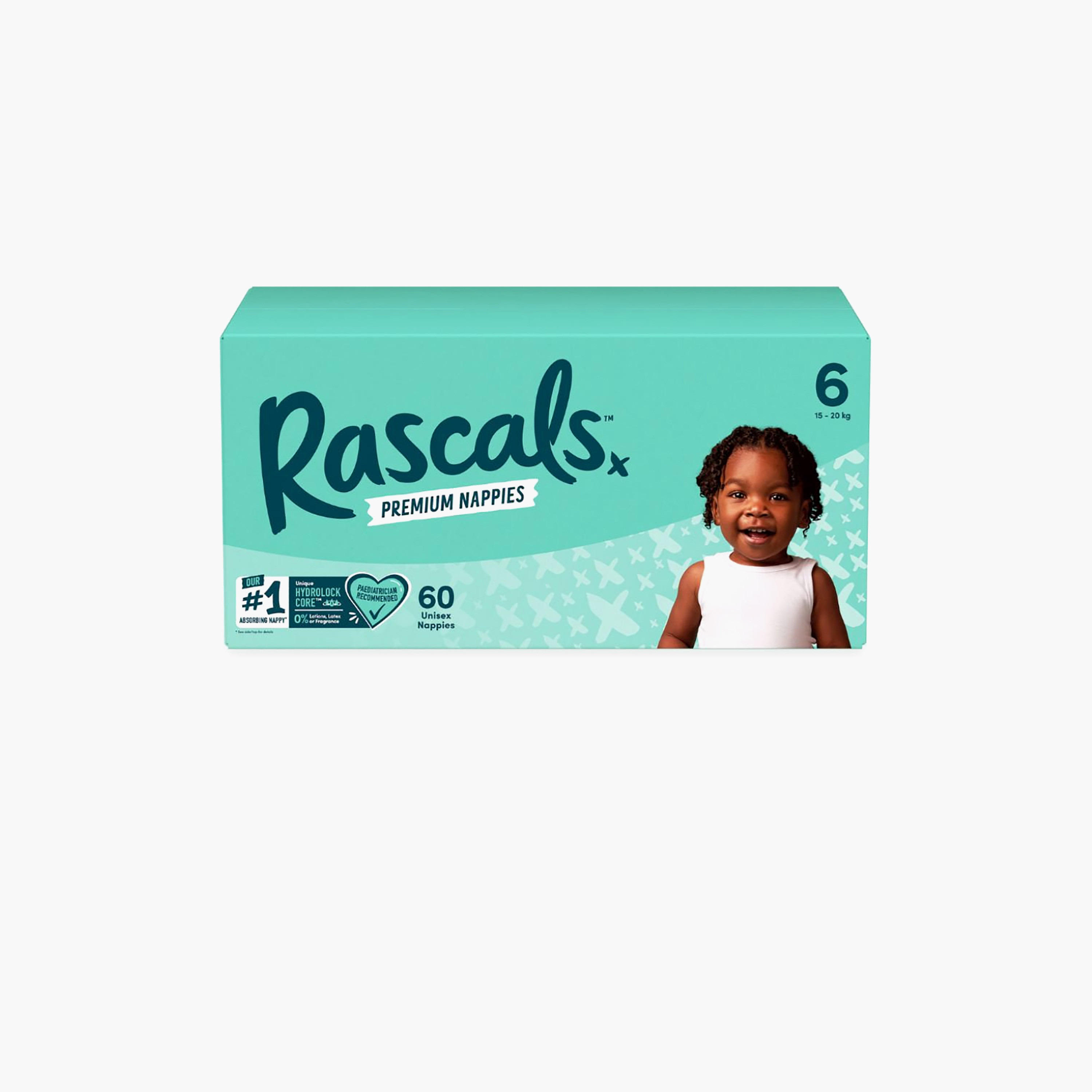 Rascal + Friends 60-Piece Premium Baby Diapers - Size 6 - 15-20 kg-baby-diapering-diapers-image-1