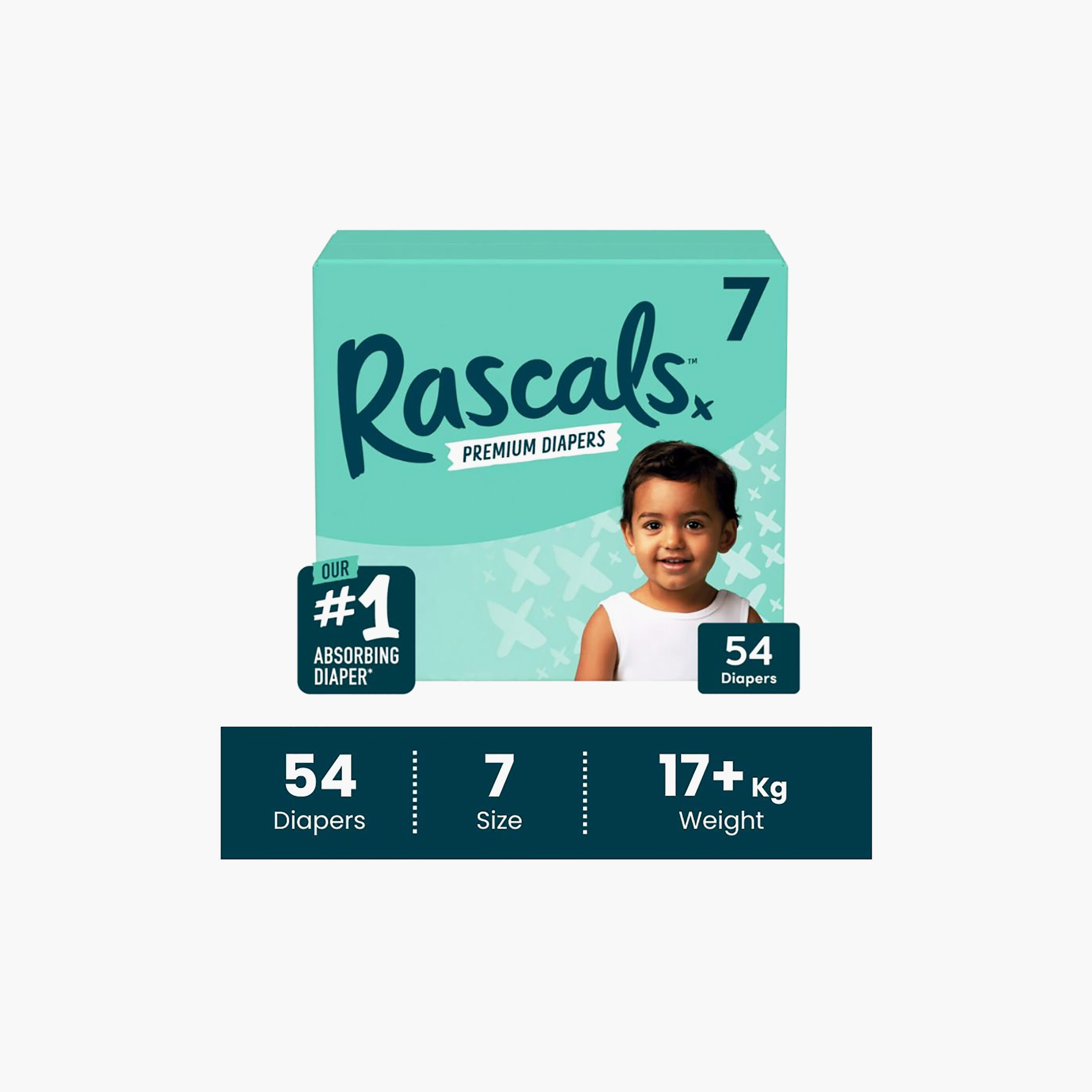 Rascal + Friends 54-Piece Premium Baby Diapers - Size 7 - 17+ kg-baby-diapering-diapers-image-3