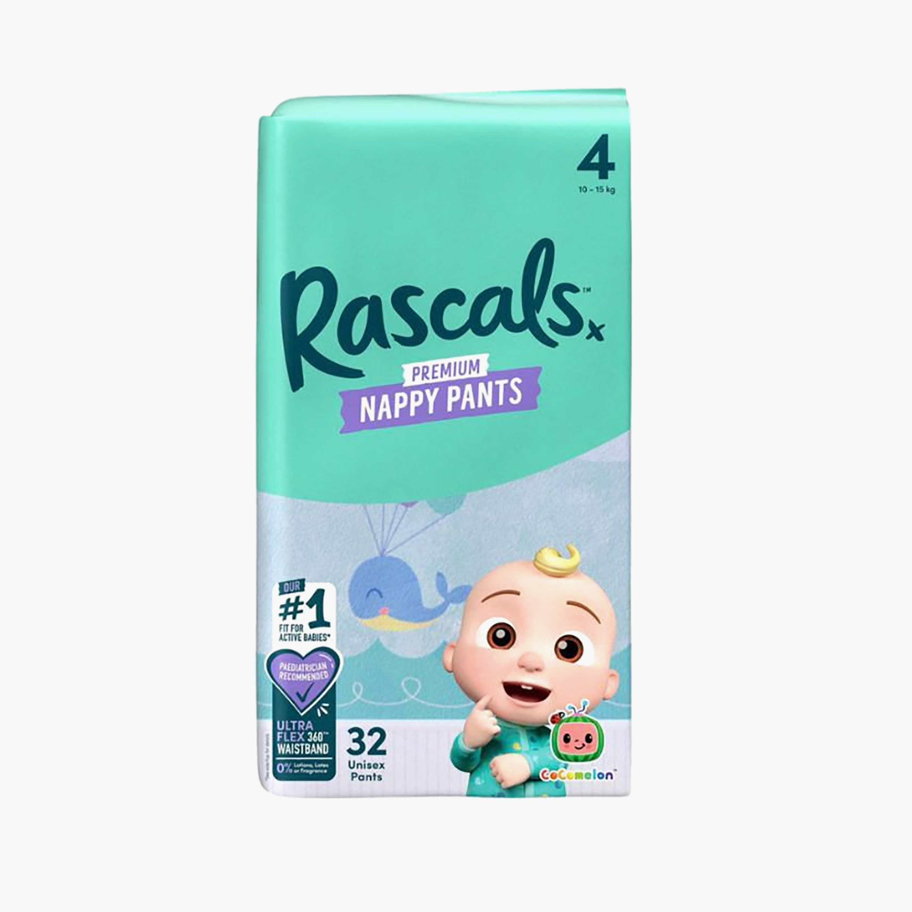 كلوت حفاض تدريبي "إصدار كوكوميلون" 32 قطعة من راسكالس - مقاس 4 - 10-15 كجم-baby-diapering-diapers-image-1