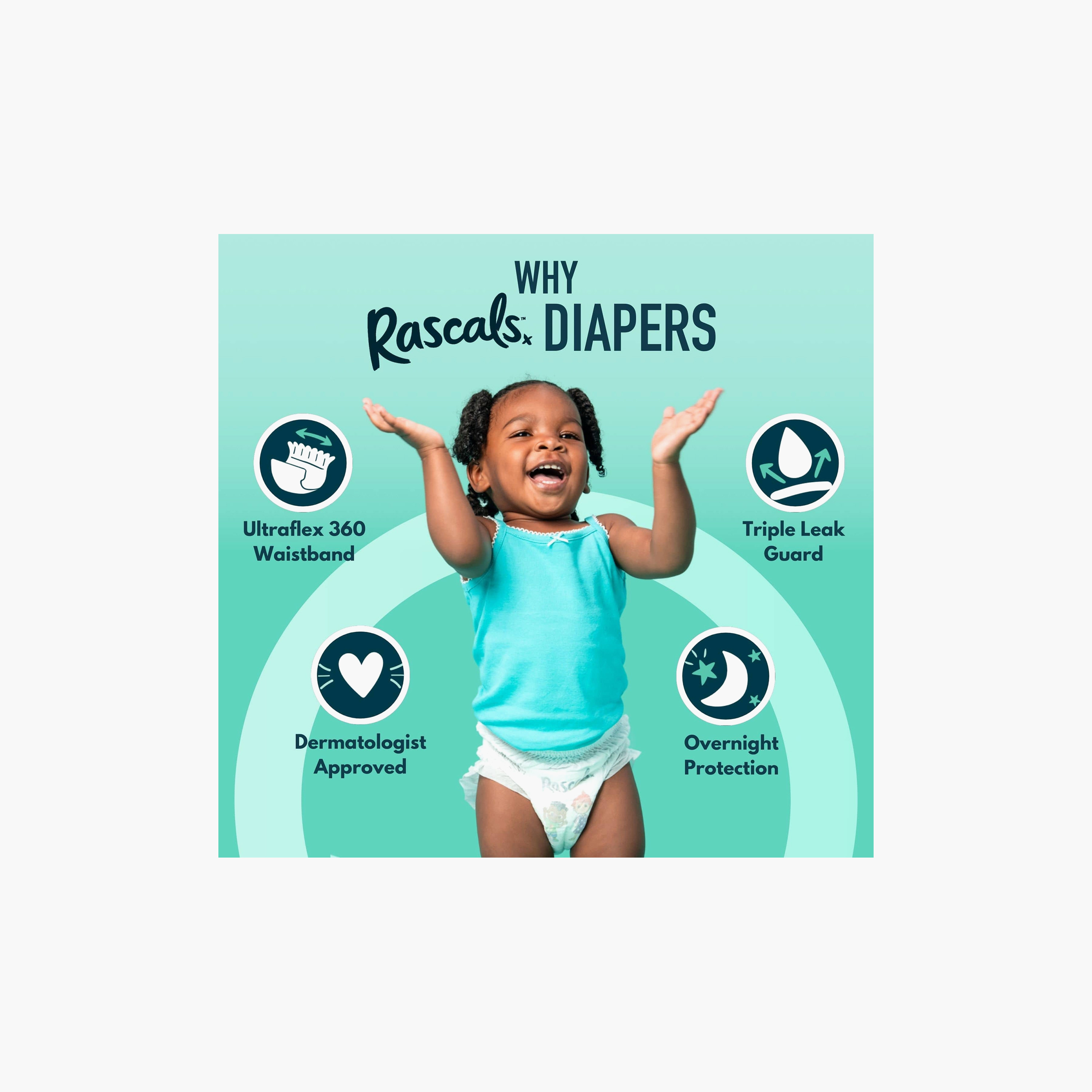 كلوت حفاض تدريبي "إصدار كوكوميلون" 32 قطعة من راسكالس - مقاس 4 - 10-15 كجم-baby-diapering-diapers-image-4