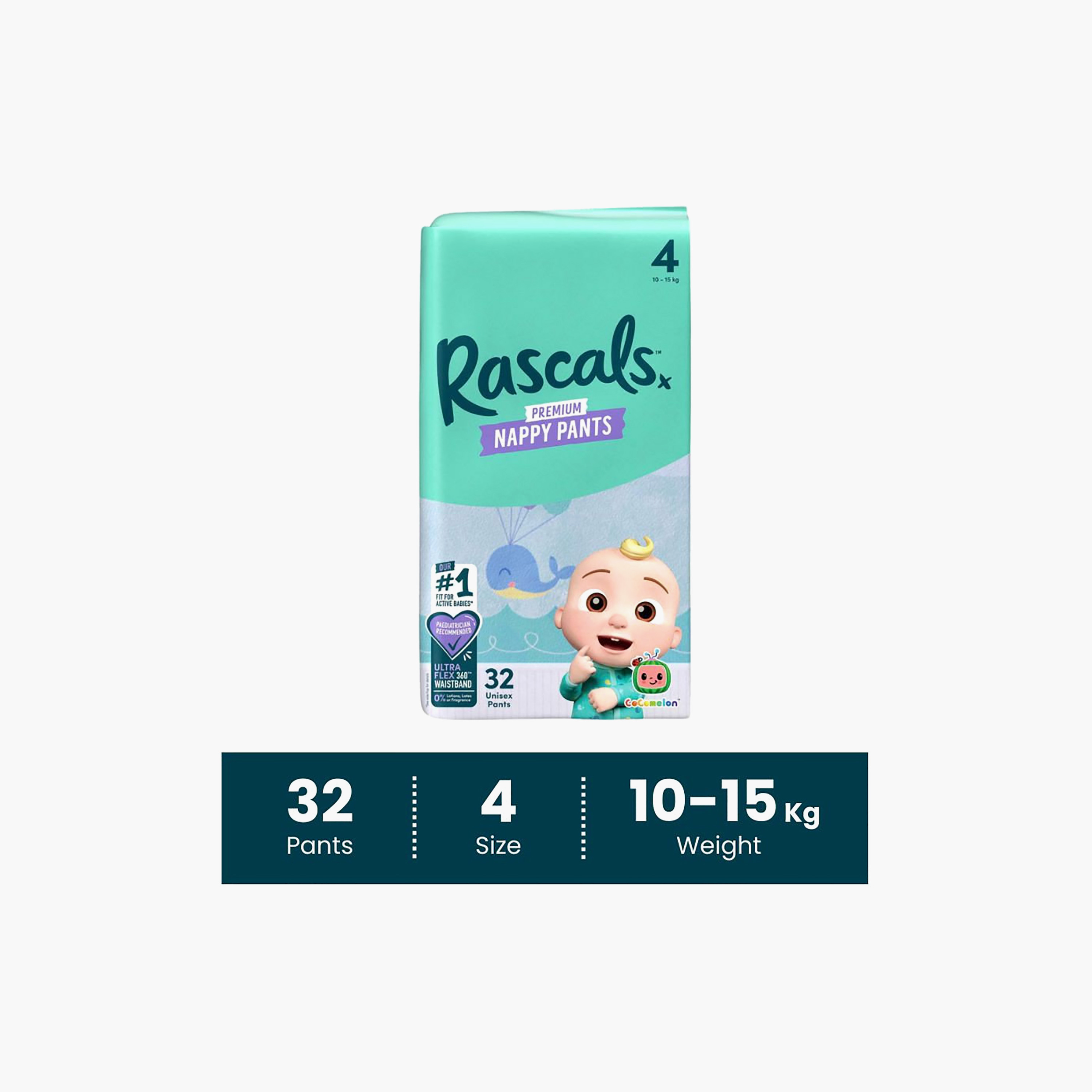 كلوت حفاض تدريبي "إصدار كوكوميلون" 32 قطعة من راسكالس - مقاس 4 - 10-15 كجم-baby-diapering-diapers-image-6