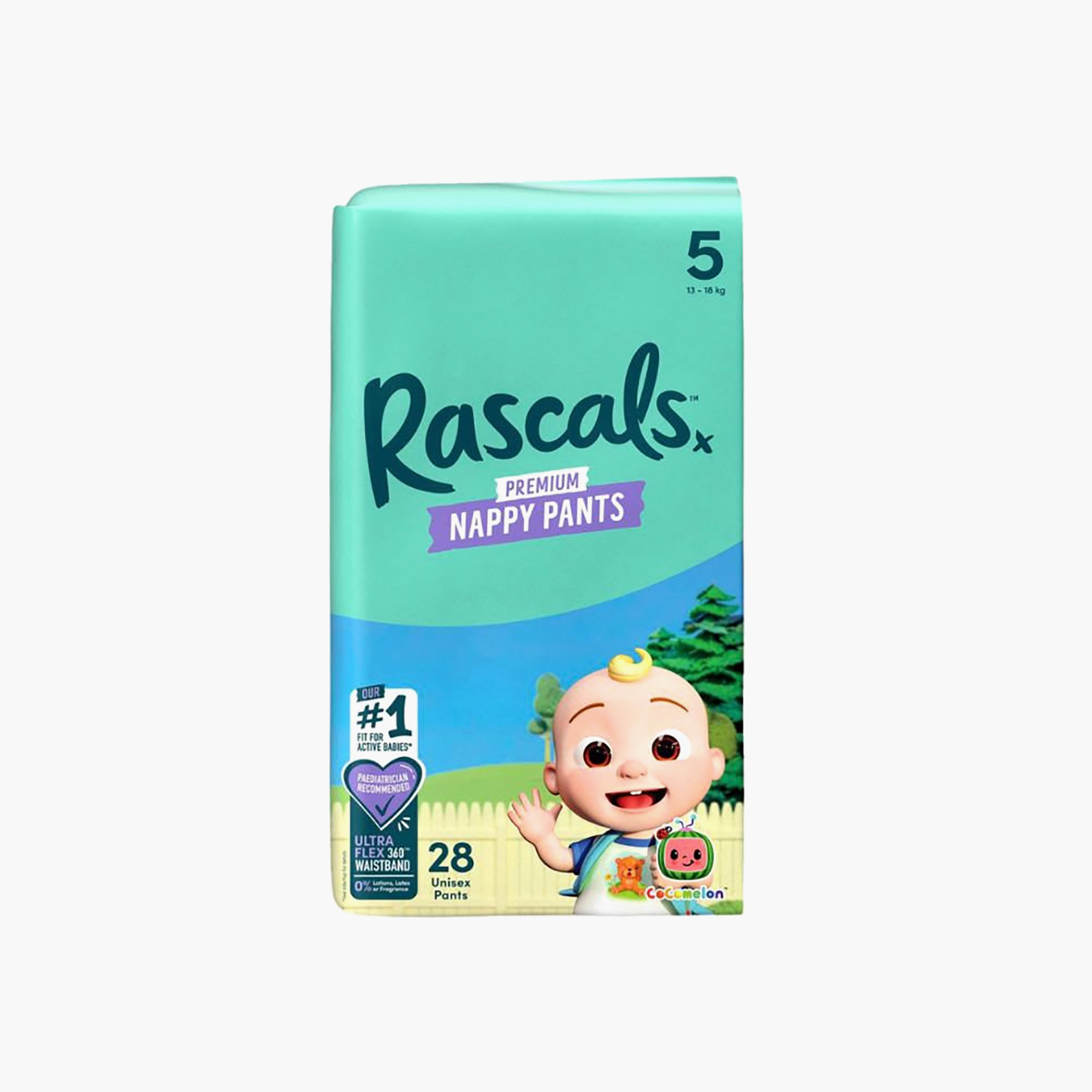 Rascal + Friends 28-Piece Cocomelon Edition Training Diaper Pants - Size 5 - 13-18 kg-baby-diapering-diapers-image-1