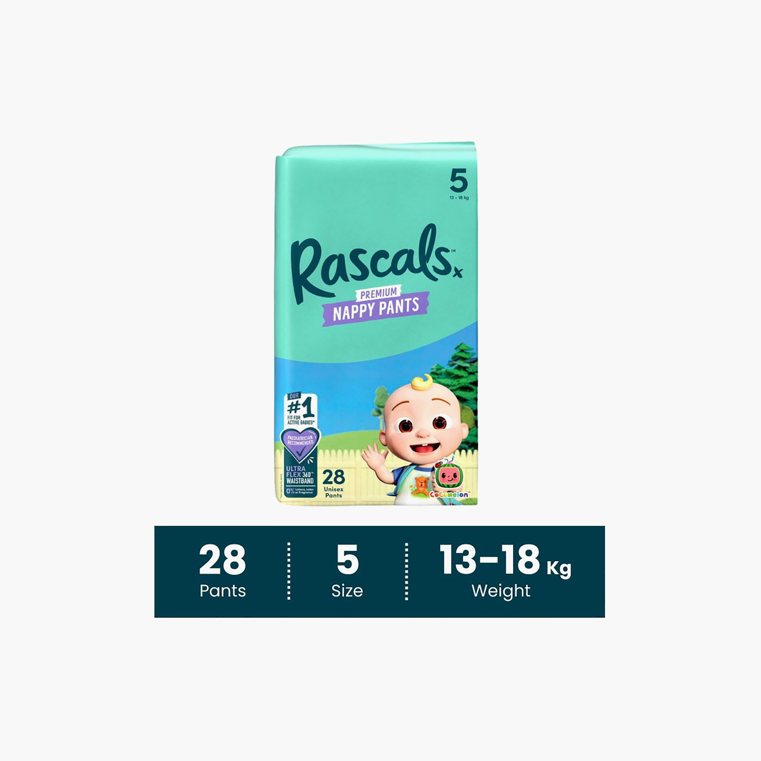 Rascal + Friends 28-Piece Cocomelon Edition Training Diaper Pants - Size 5 - 13-18 kg-baby-diapering-diapers-image-6