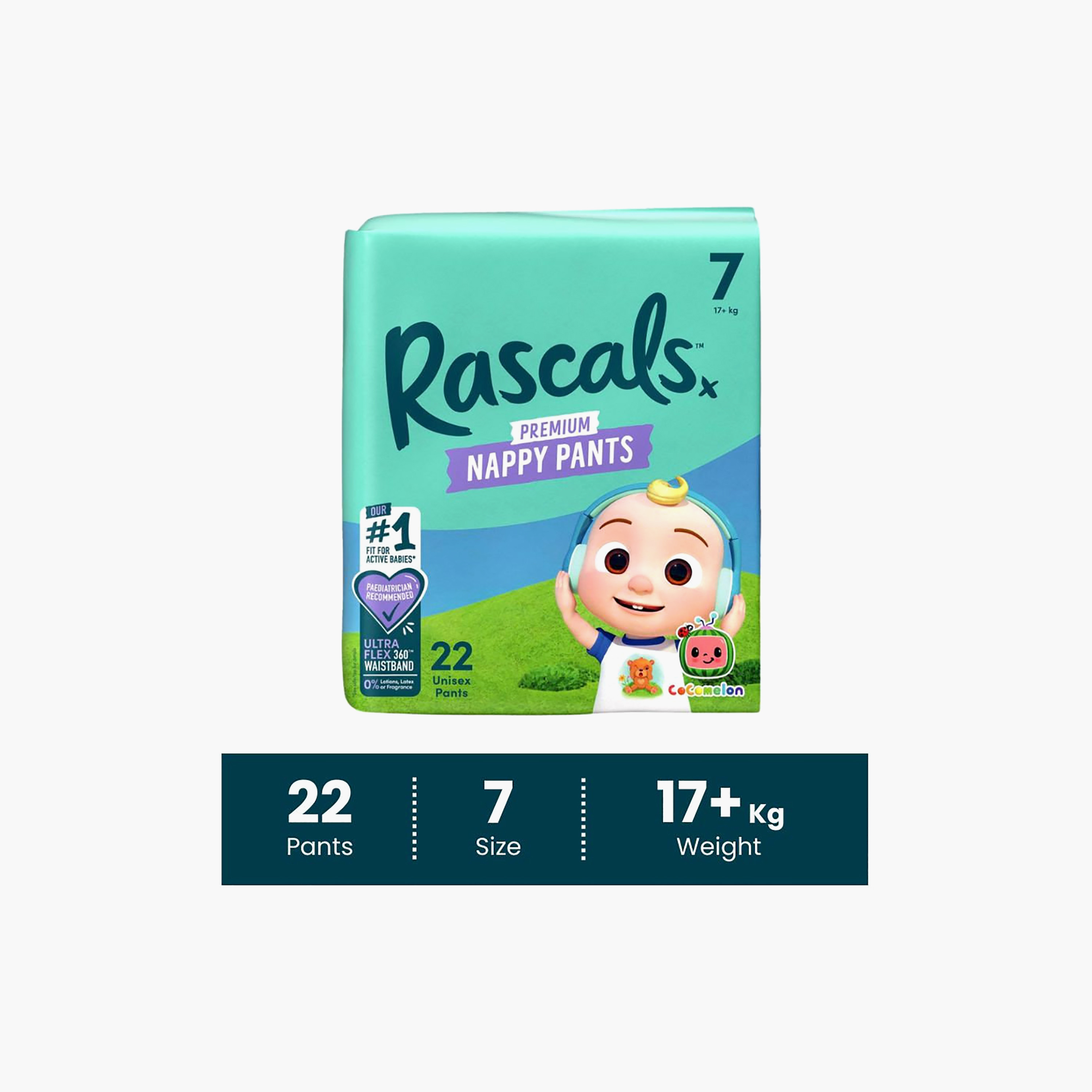 Rascal + Friends 22-Piece Cocomelon Edition Training Diaper Pants - Size 7 - 17+ kg-baby-diapering-diapers-image-6