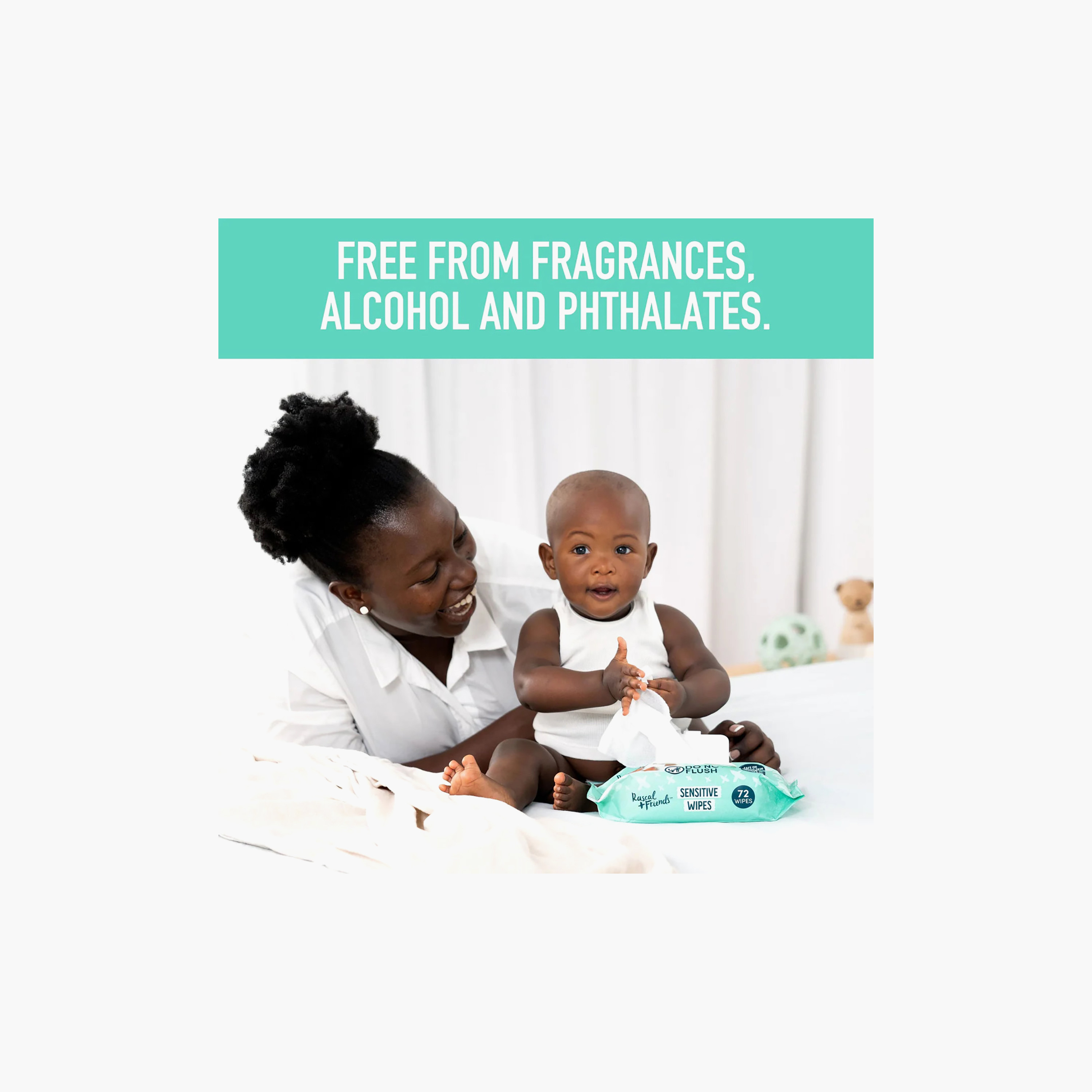 مناديل مبللة بريميوم للأطفال للبشرة الحساسة من راسكالس - عبوة من 12 × 52 منديل-baby-diapering-babywipes-image-13