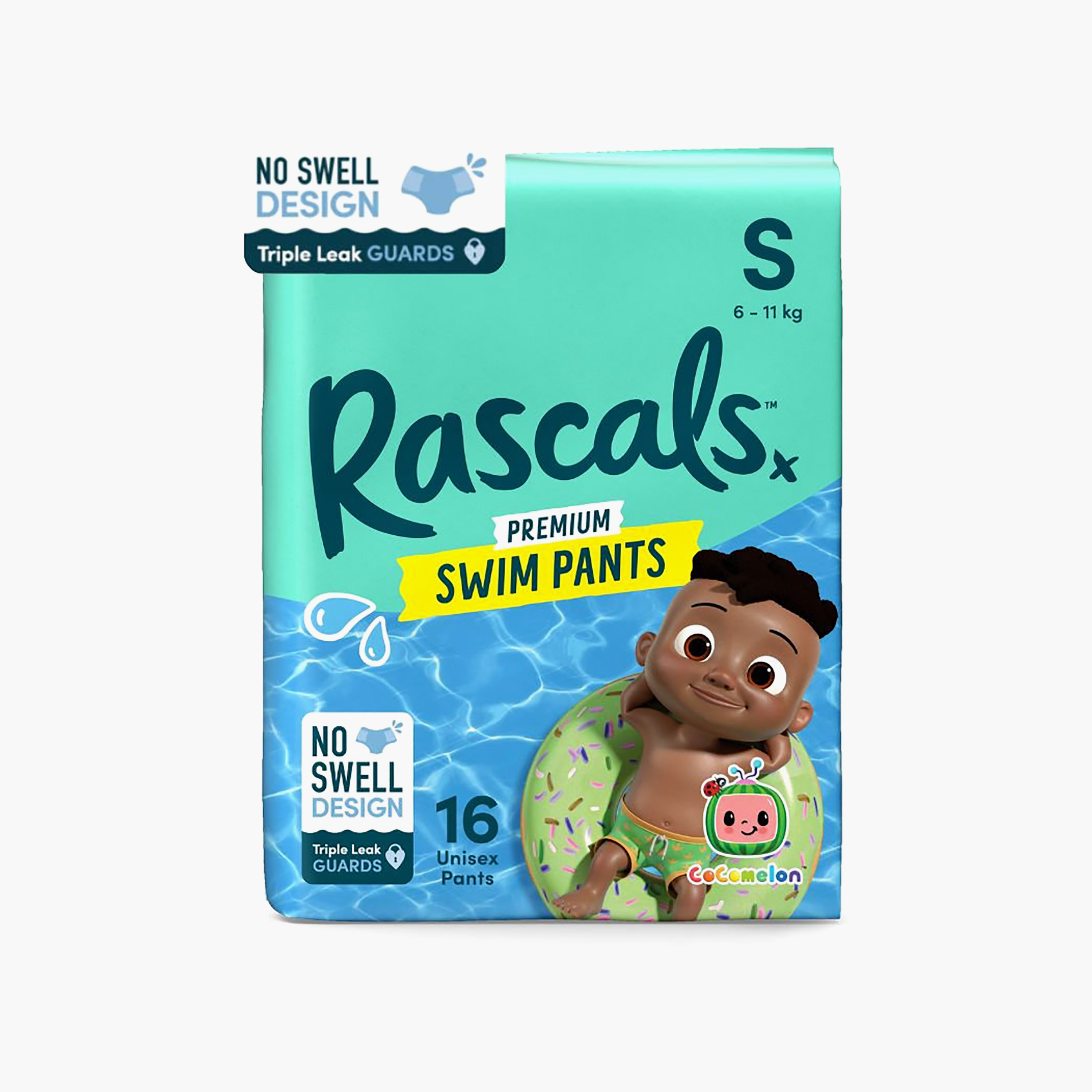 Rascal + Friends 16-Piece Premium Cocomelon Edition Swim Pants - Small-baby-diapering-diapers-image-1
