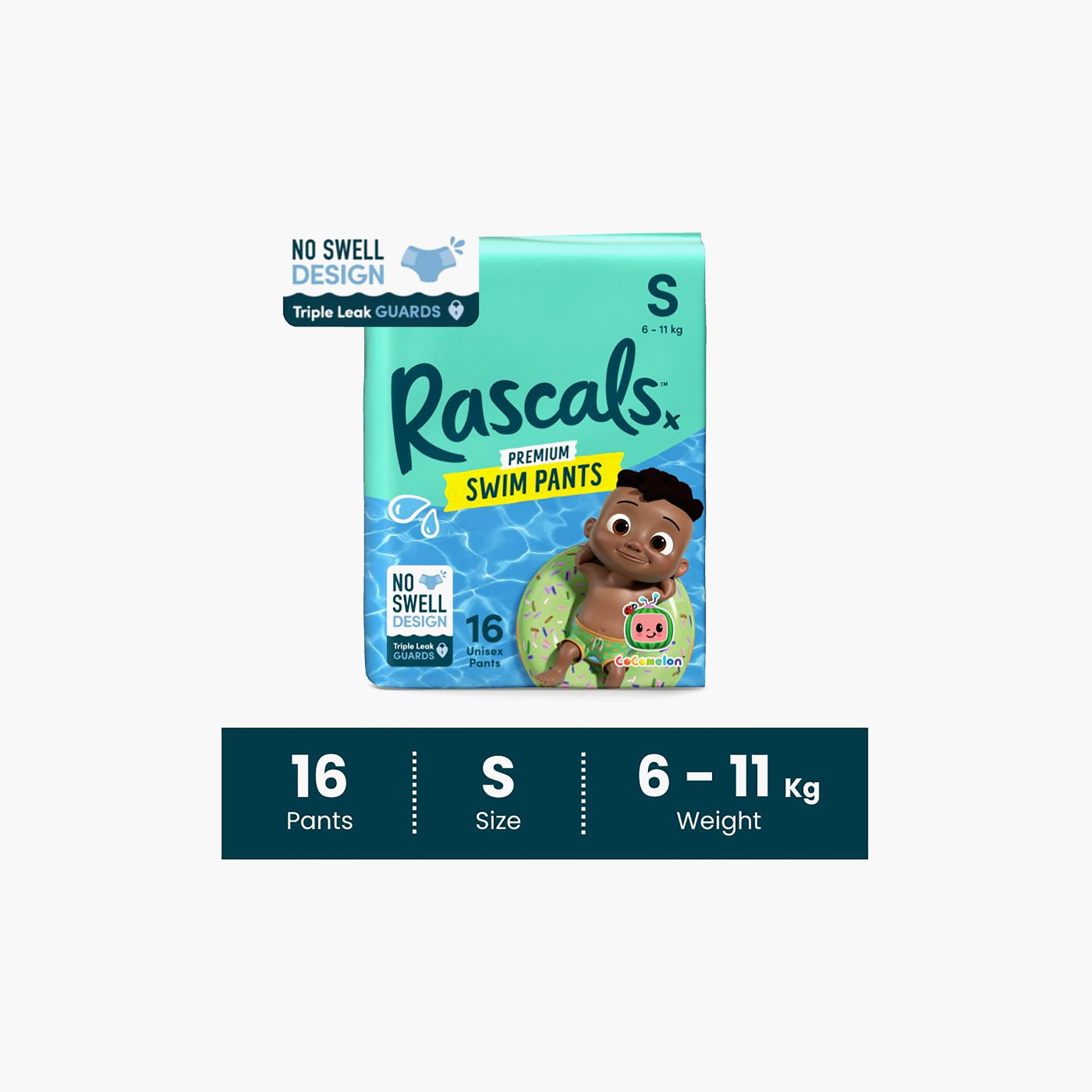 Rascal + Friends 16-Piece Premium Cocomelon Edition Swim Pants - Small-baby-diapering-diapers-image-5