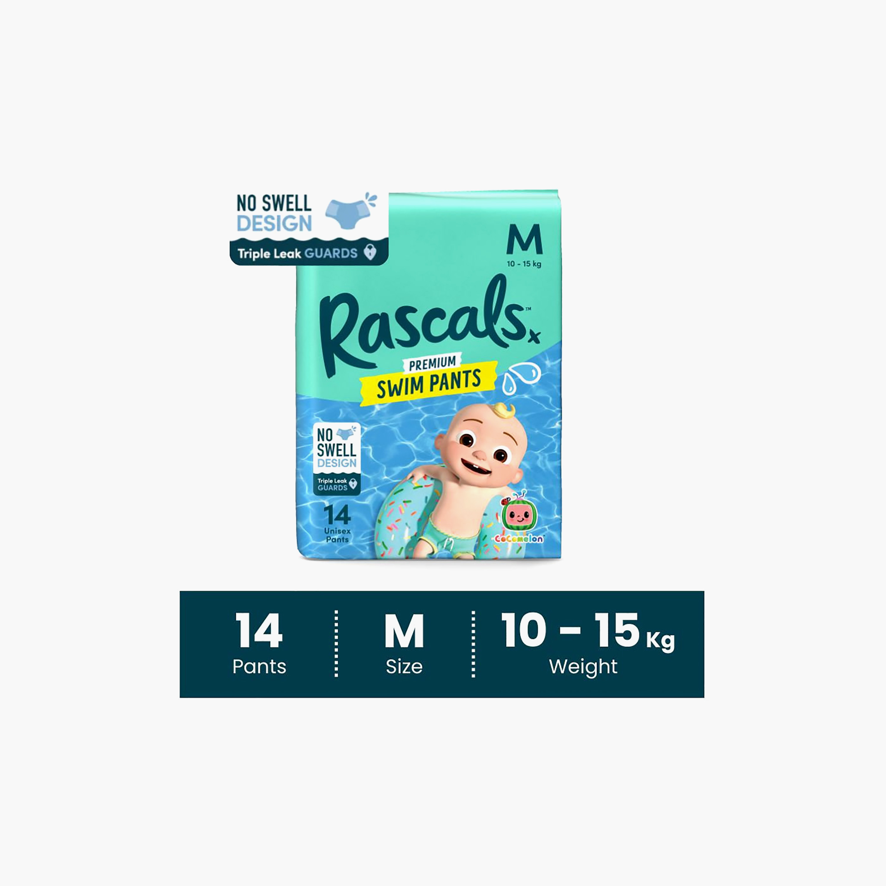 Rascal + Friends 14-Piece Premium Cocomelon Edition Swim Pants - Medium-baby-diapering-diapers-image-5