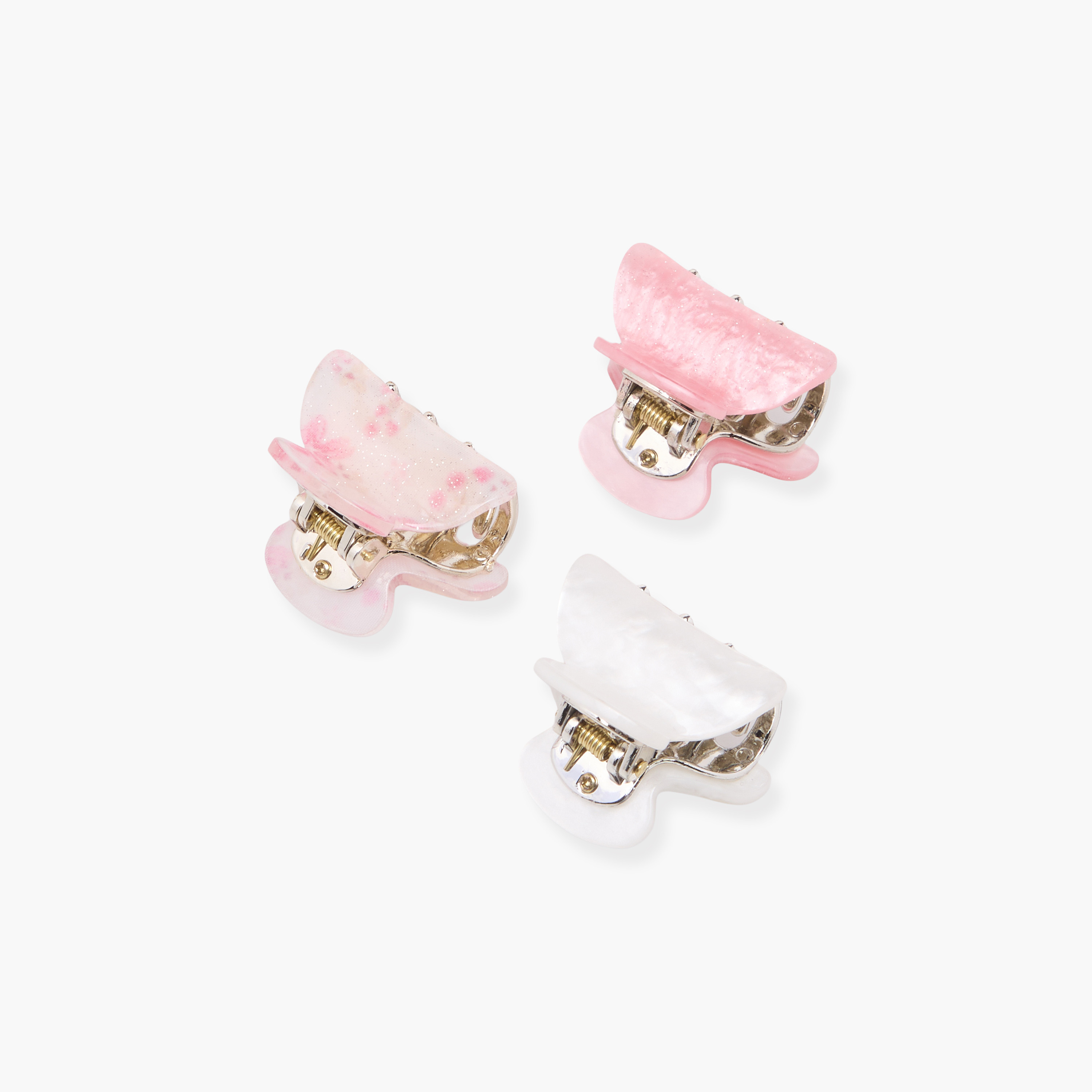Pack of 3 Curved Hair Clamps with Glitter Detail-women-hairaccessories-clamps-image-5