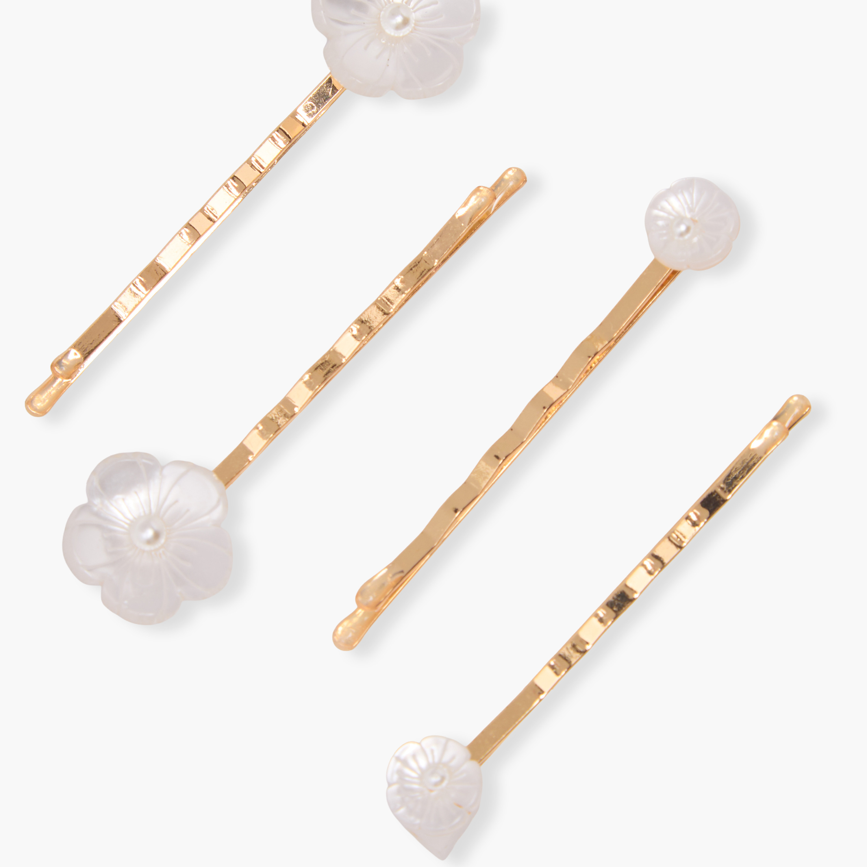 طقم دبابيس شعر 4 قطع بتزيينات زهرية-women-hairaccessories-hairpins-image-4