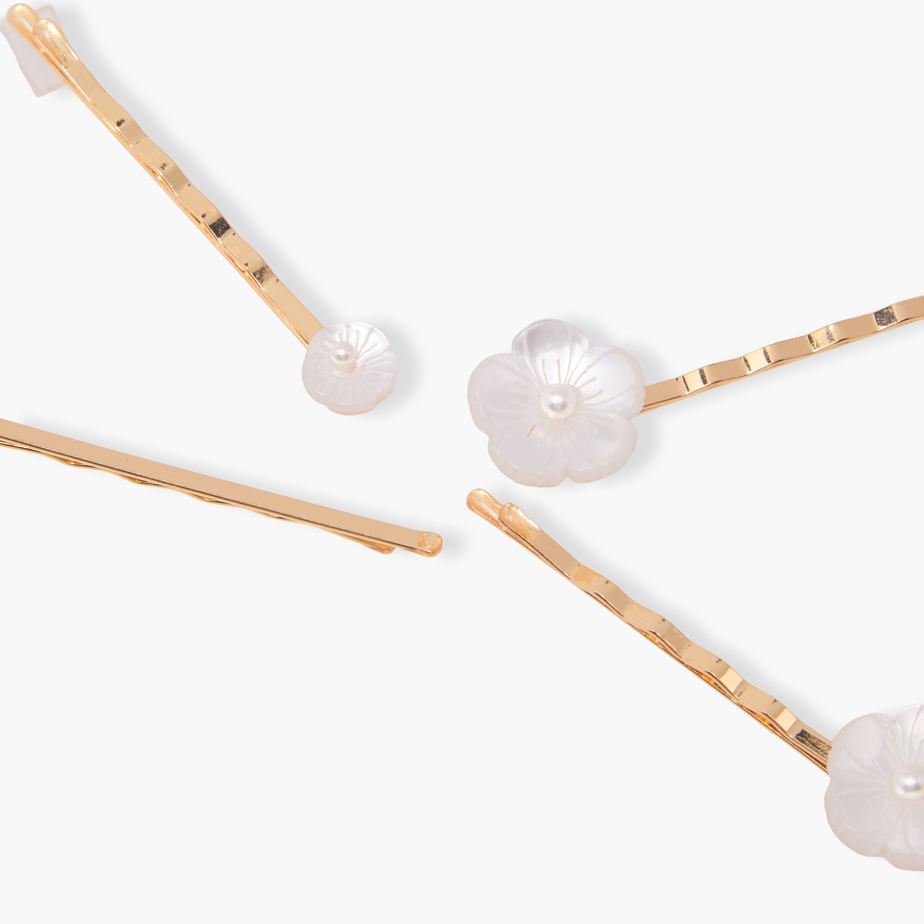طقم دبابيس شعر 4 قطع بتزيينات زهرية-women-hairaccessories-hairpins-image-6