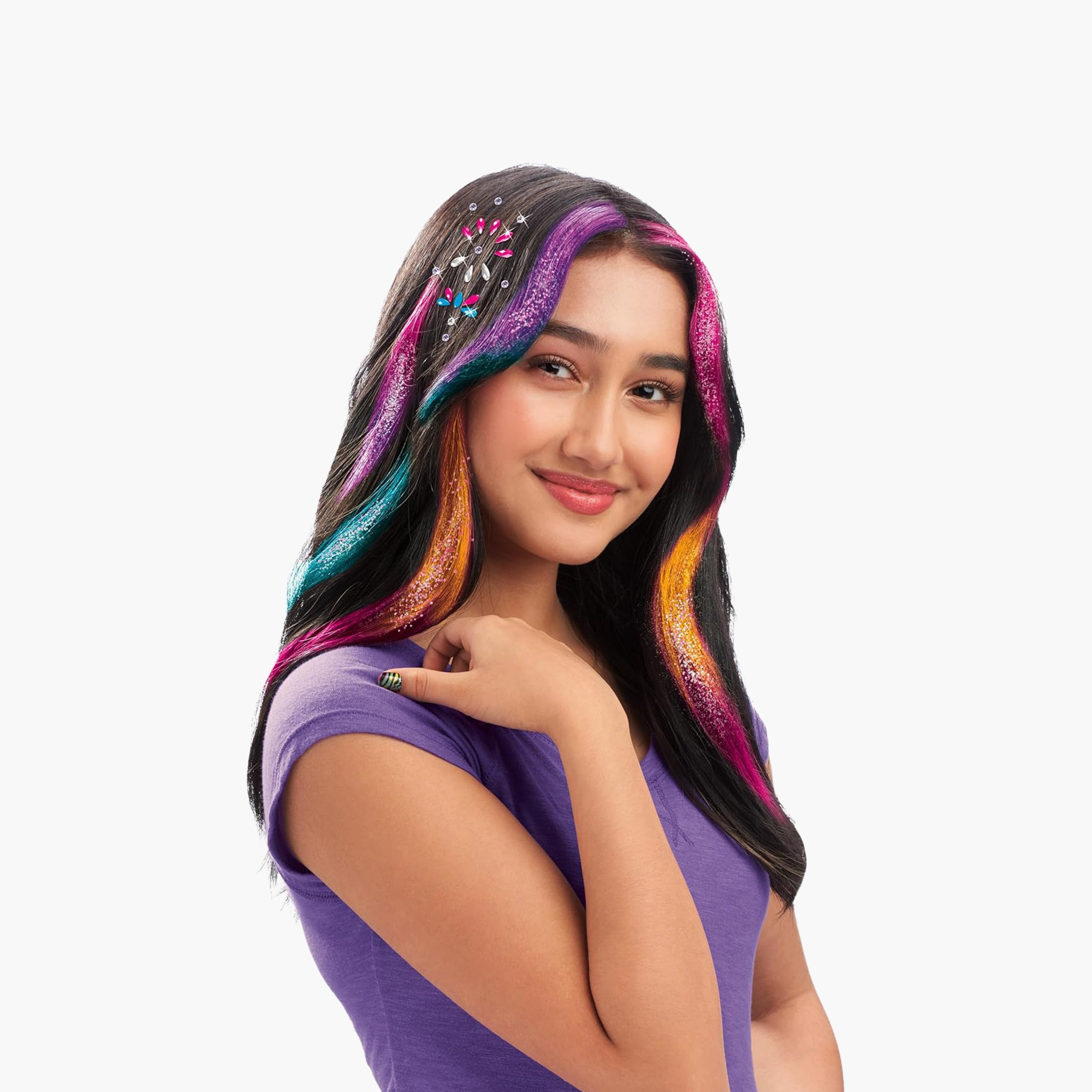 Cra-Z-Art Bold and Bright Hair Extension Set with Sparkling Hair Gel-school-artsandcrafts-image-3