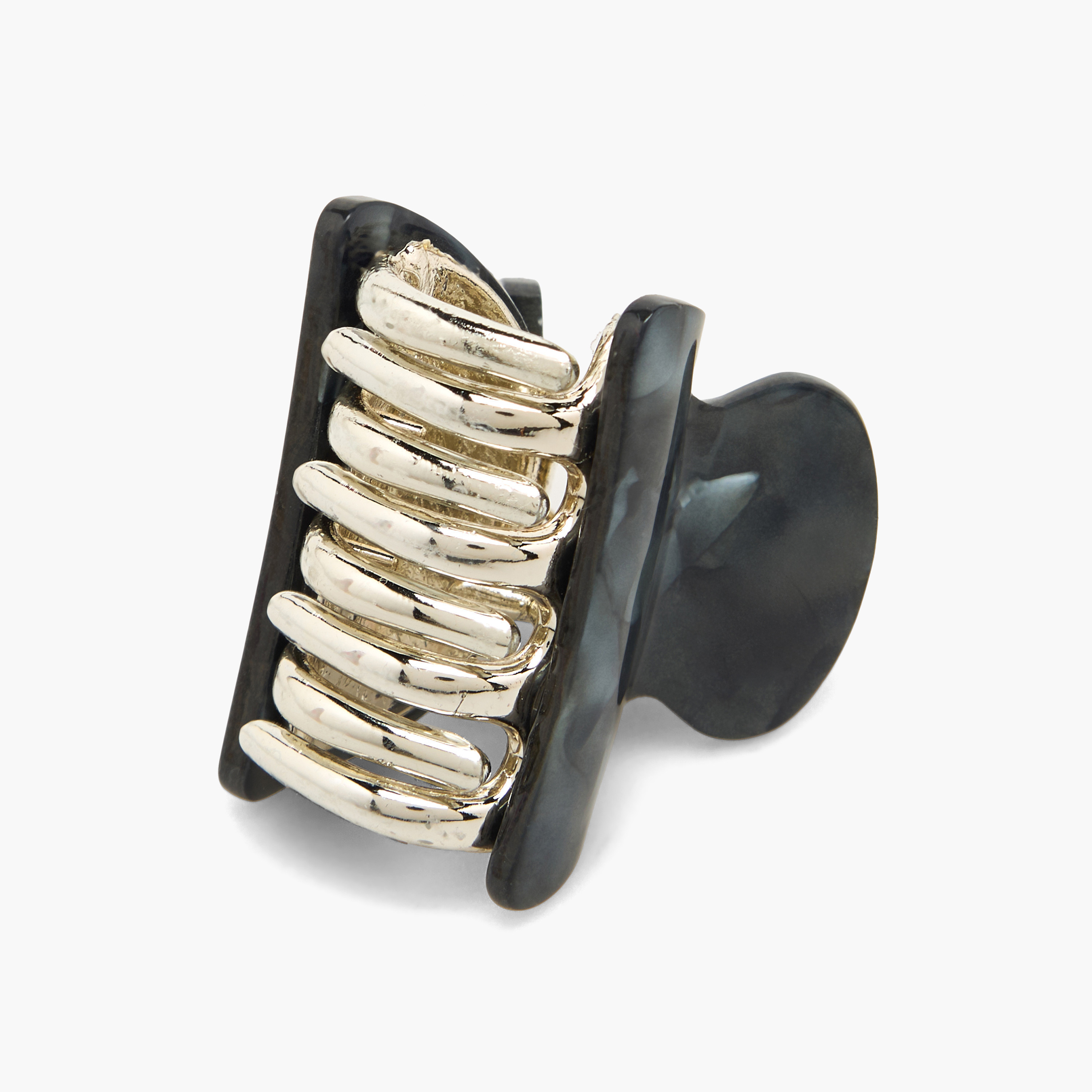 Pack of 3 Curved Hair Clamps with Marble Design-women-hairaccessories-clamps-image-6