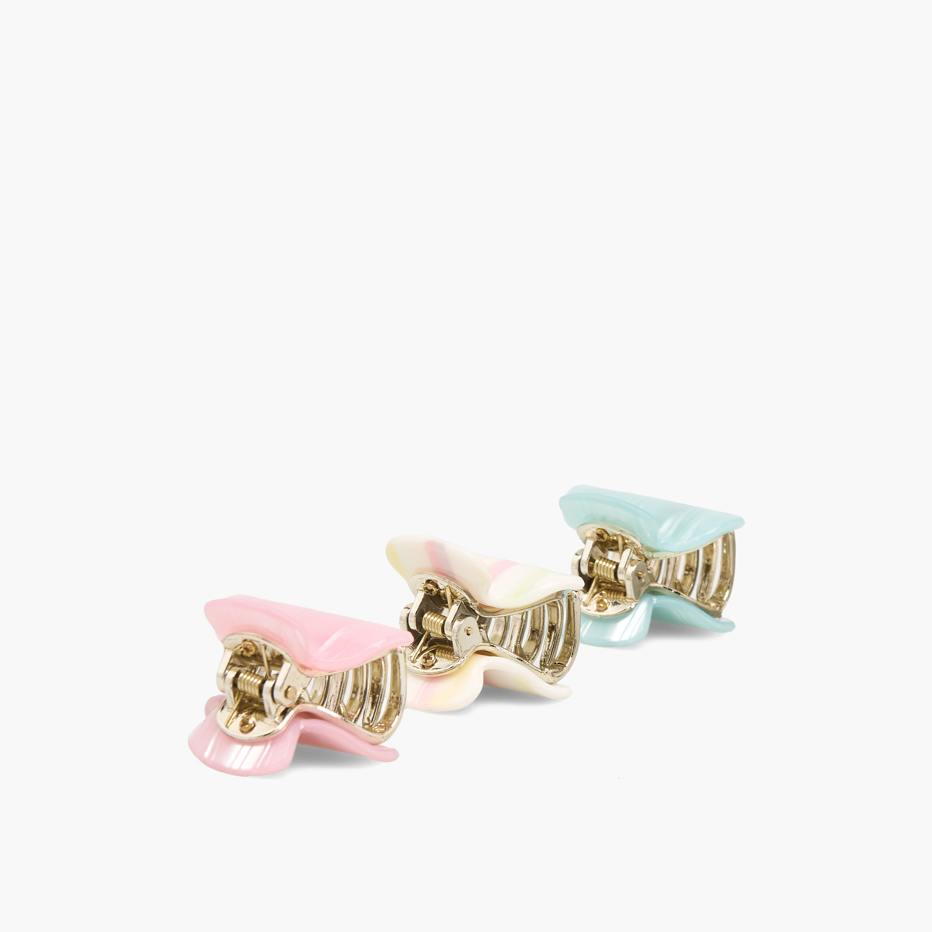 طقم مشابك شعر منحنية بطبعات رخامية - عبوة من 3 قطع-women-hairaccessories-clamps-image-5