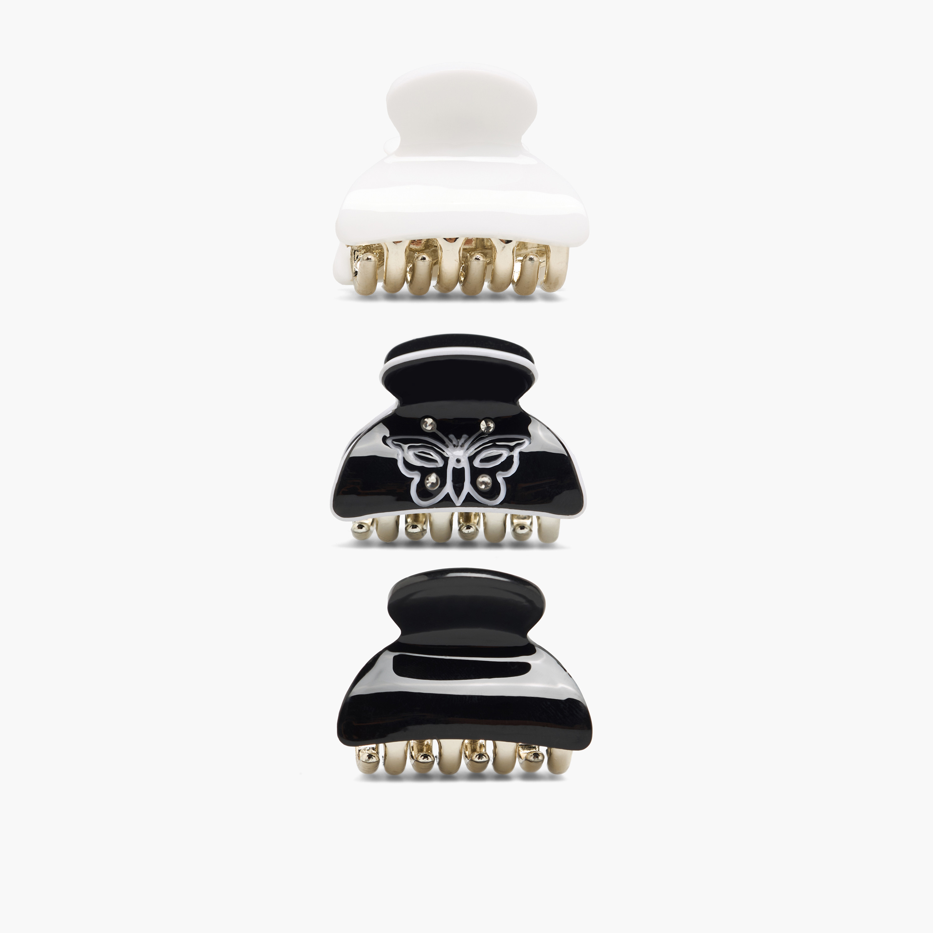 Pack of 3 Curved Hair Clamps with Assorted Design-women-hairaccessories-clamps-image-1