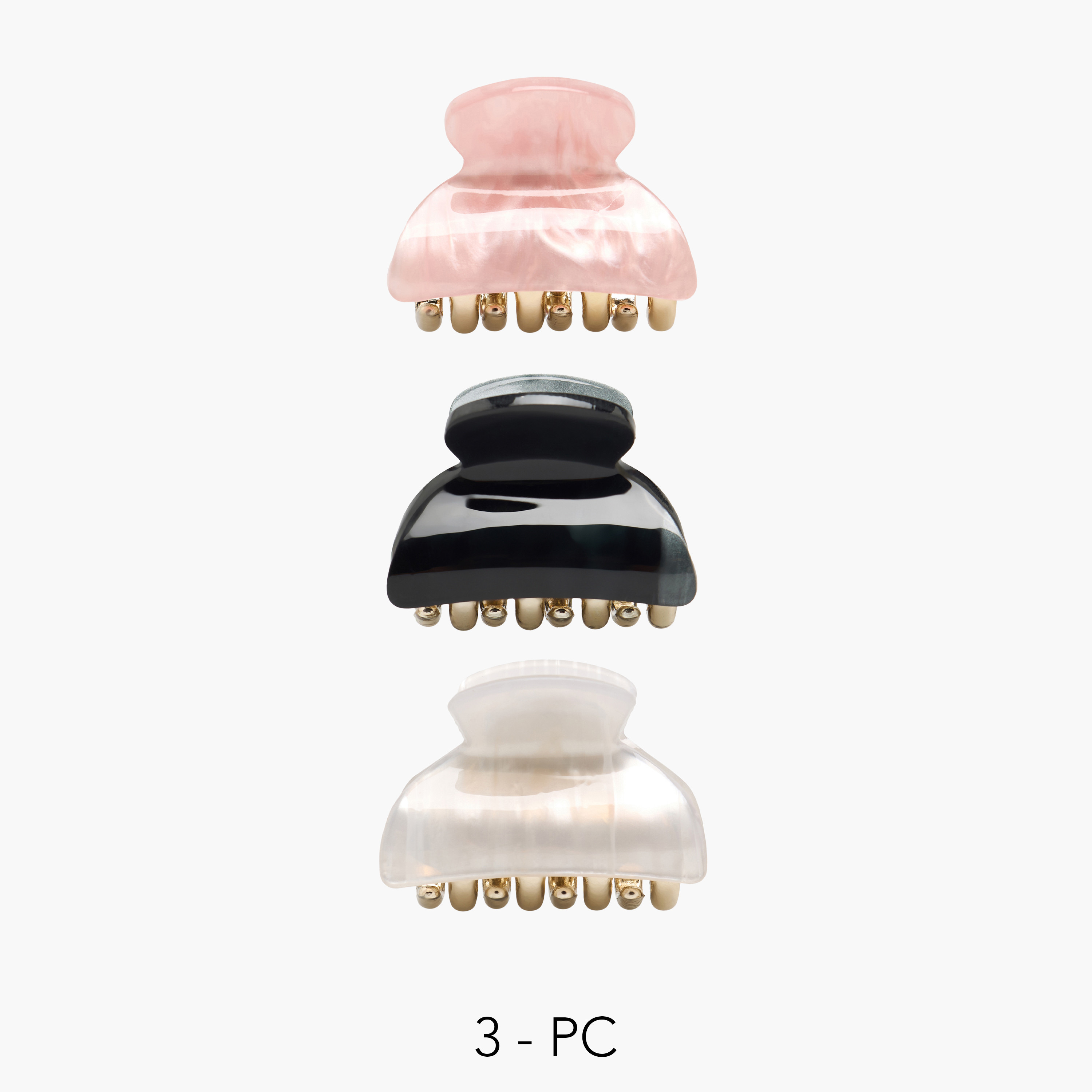 Pack of 3 Curved Hair Clamps with Assorted Design-women-hairaccessories-clamps-image-1